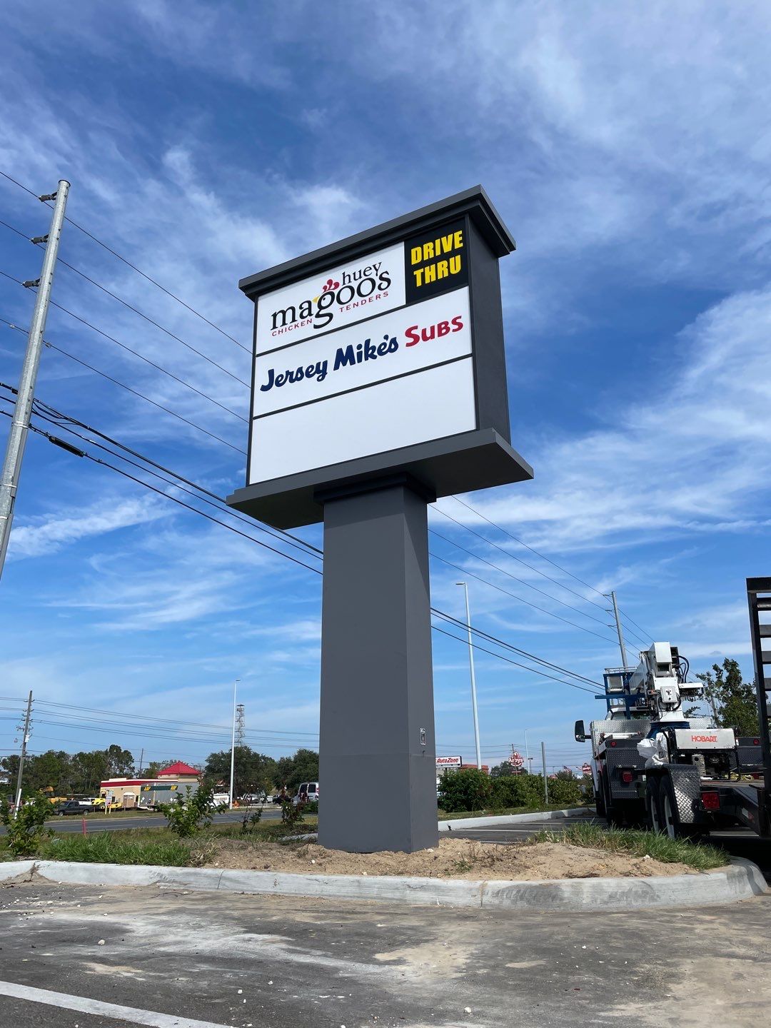 Pylon Sign for Huey Magoos Brooksville by SignCrafters