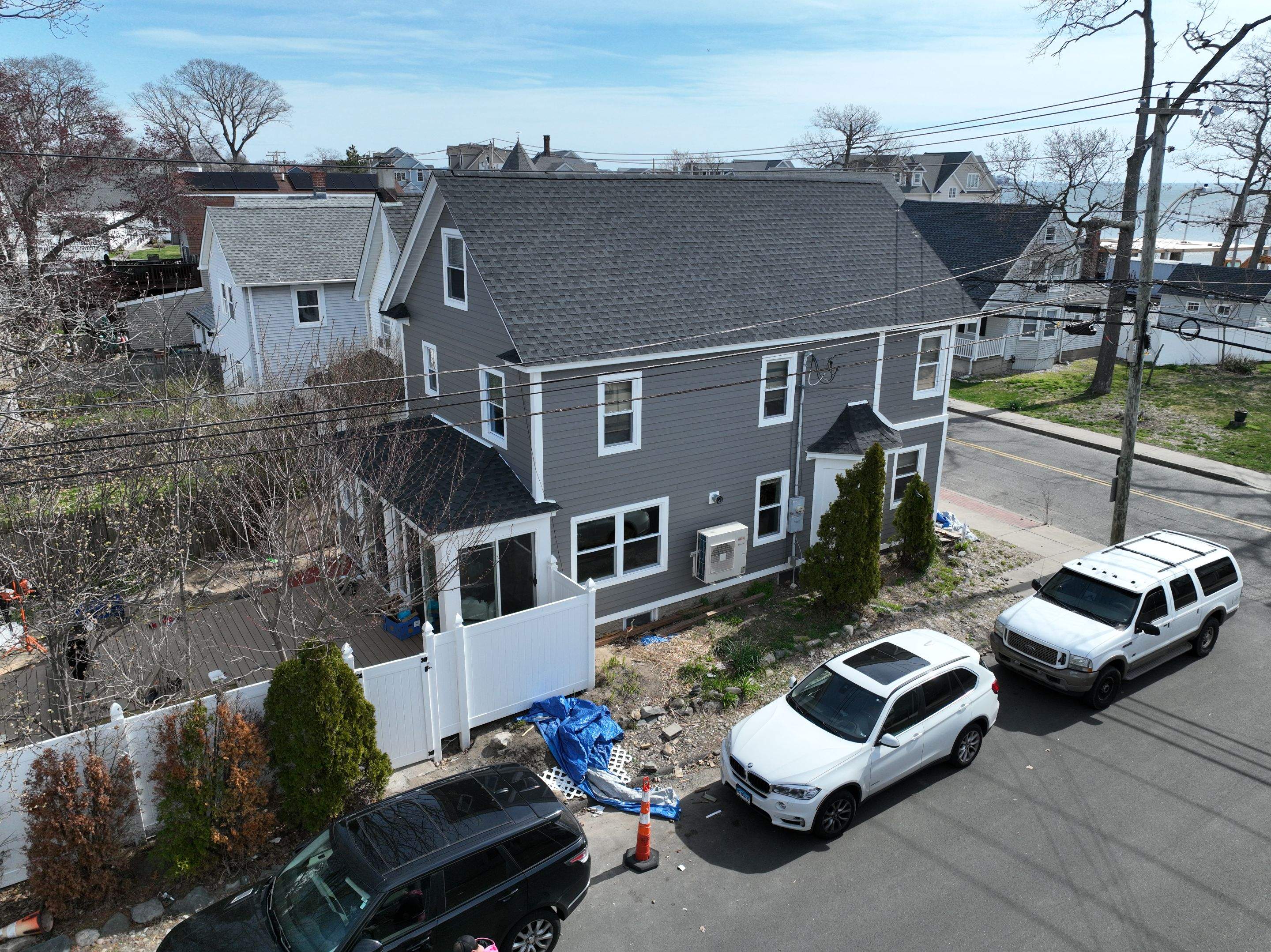 Siding Installation using Hardie Plank Aged Pewter by A Plus Exterior