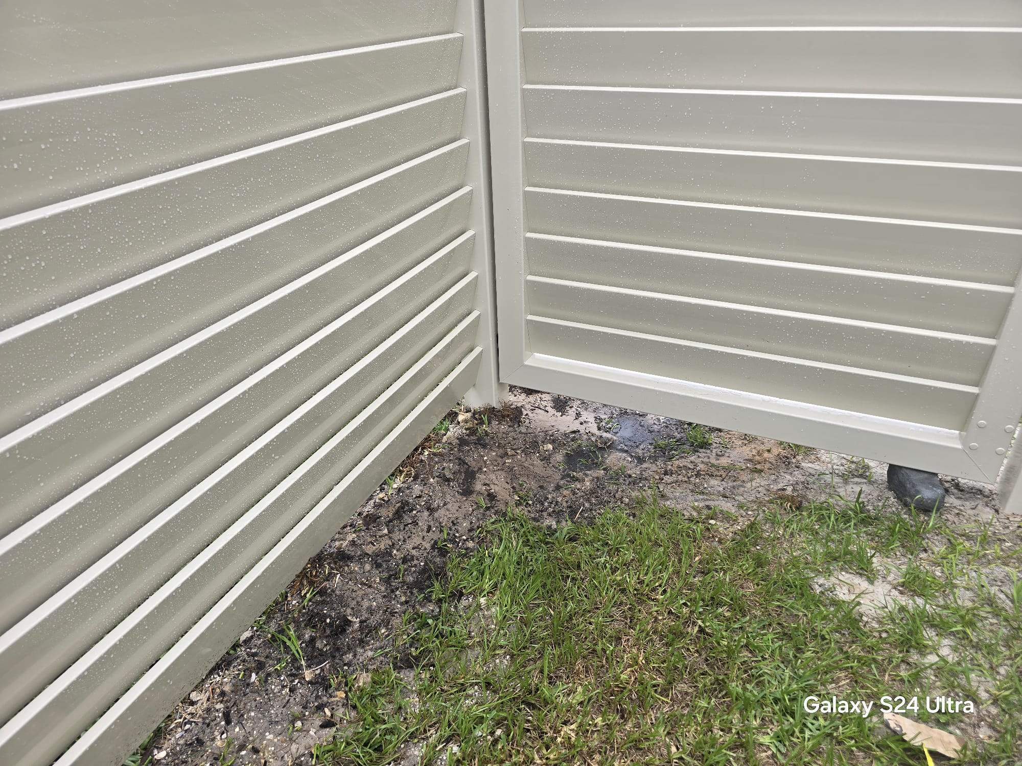 Tan Louvered Vinyl in Port Charlotte by True Fence LLC