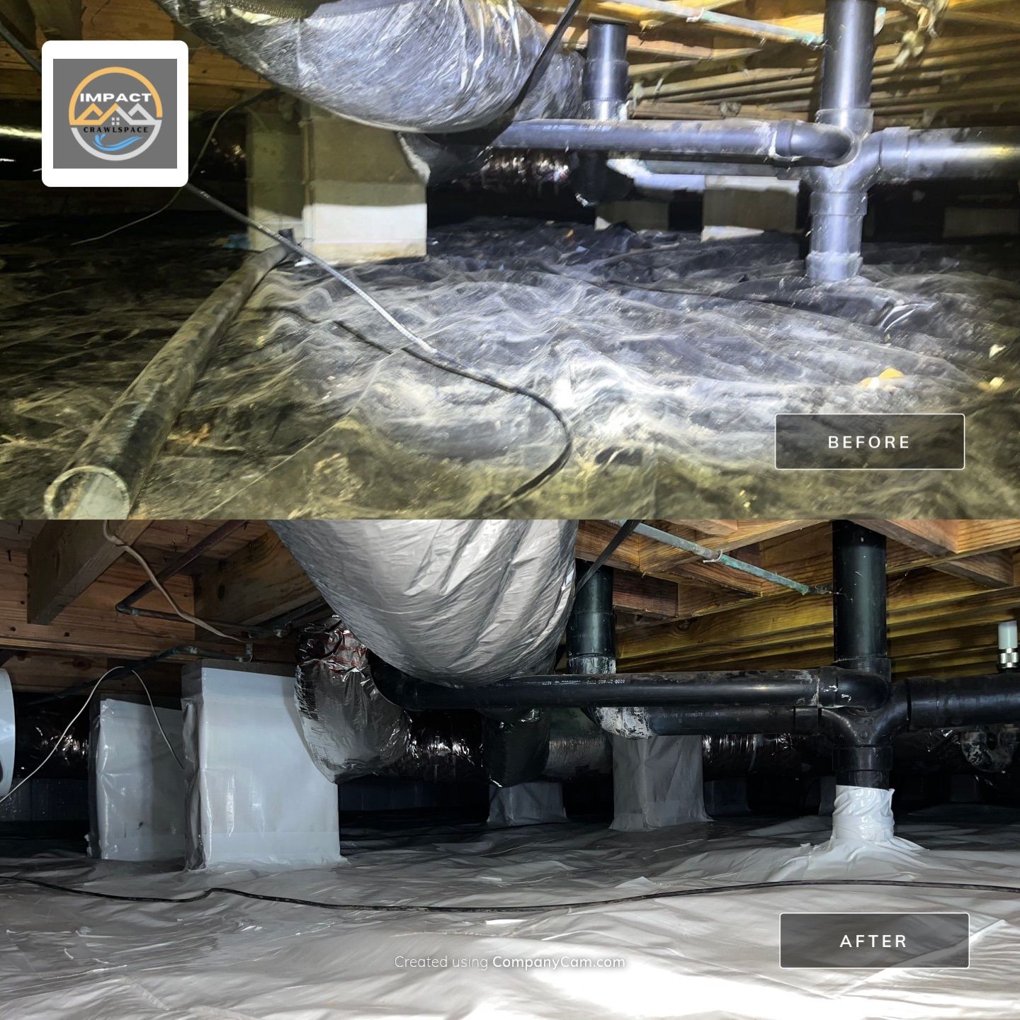 Impact Choice Encapsulation using YCS Pro Cleaner by Impact Crawlspace
