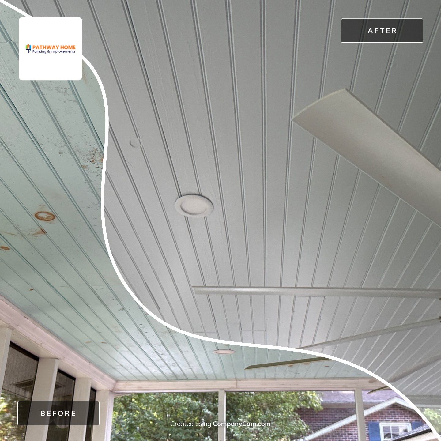 Exterior Painting & Interior Ceiling Makeover in Summerville's Kings Grant by Pathway Home Painting & Improvements