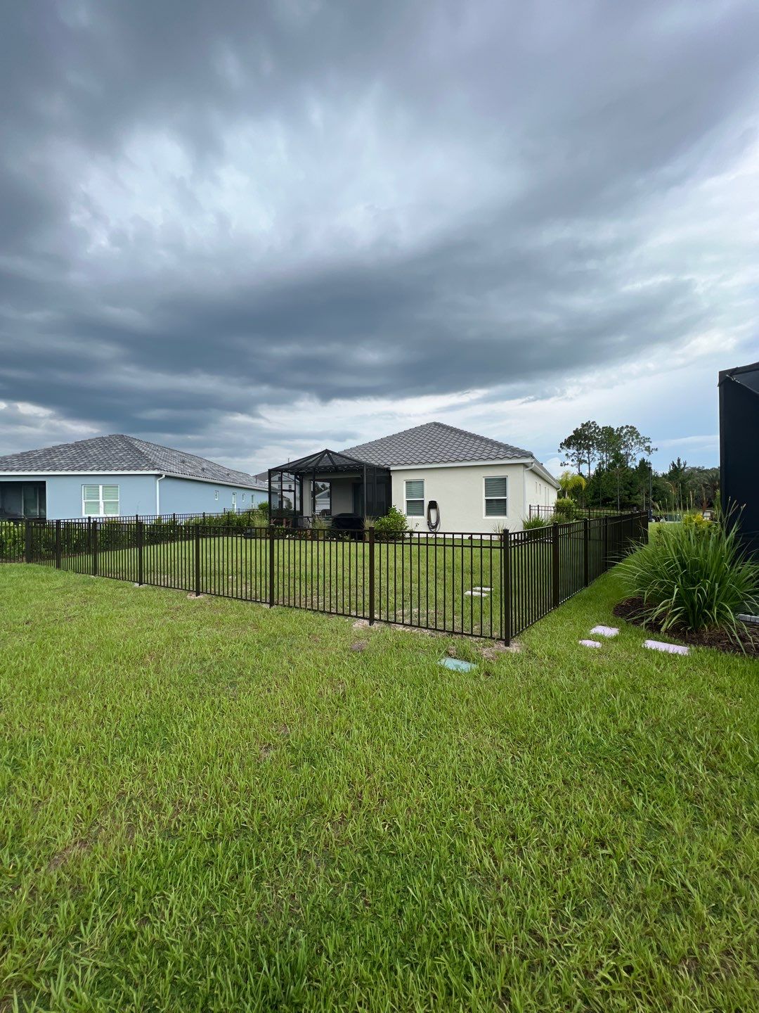 Sarasota, FL 4ft. Tall Black 3-Rail Aluminum Fence by Asap fence and gates, LLC