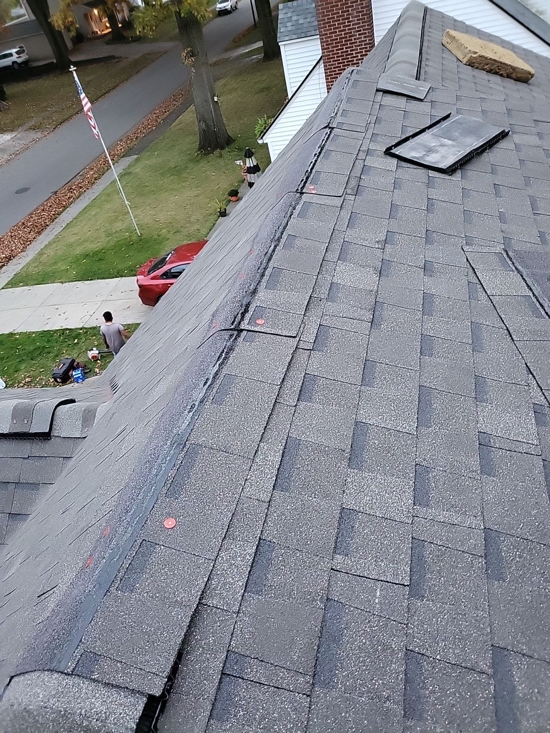 Atlas Pinnacle, Color: Weathered Wood, Drip Edge: Color: Royal Brown by Eagle Eye Roofing