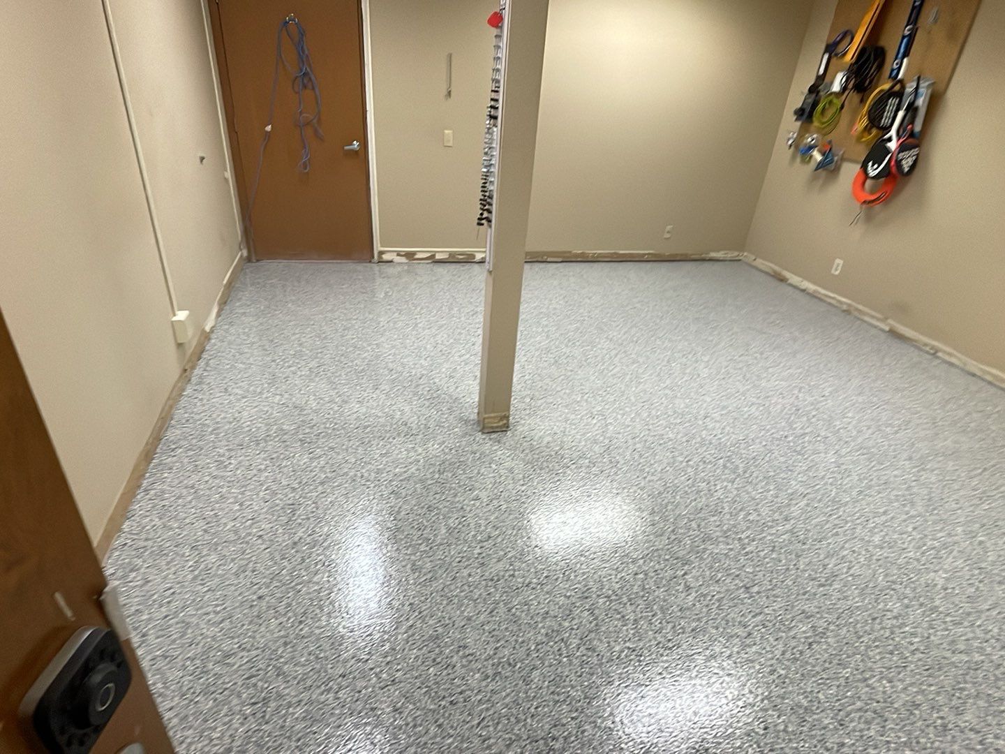 Commercial Floor Transformation using 1/8 Tidal Wave by Croc Coatings, LLC