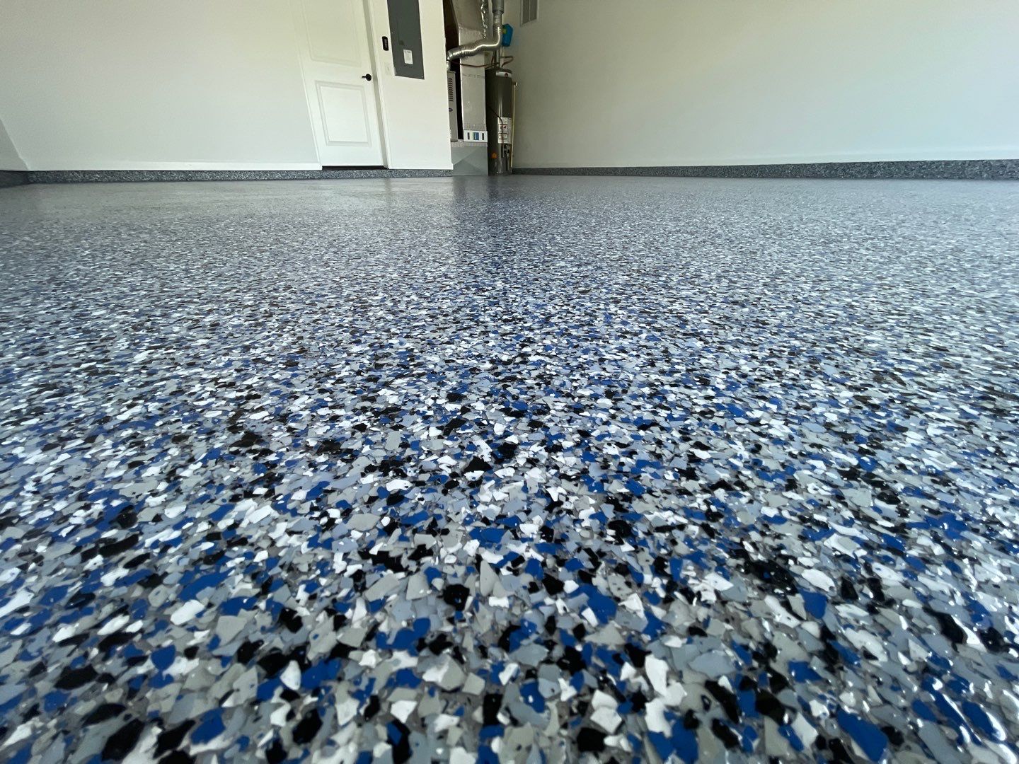 Garage Project in Newberry, FL in Denim by Cross Creek Concrete Coatings