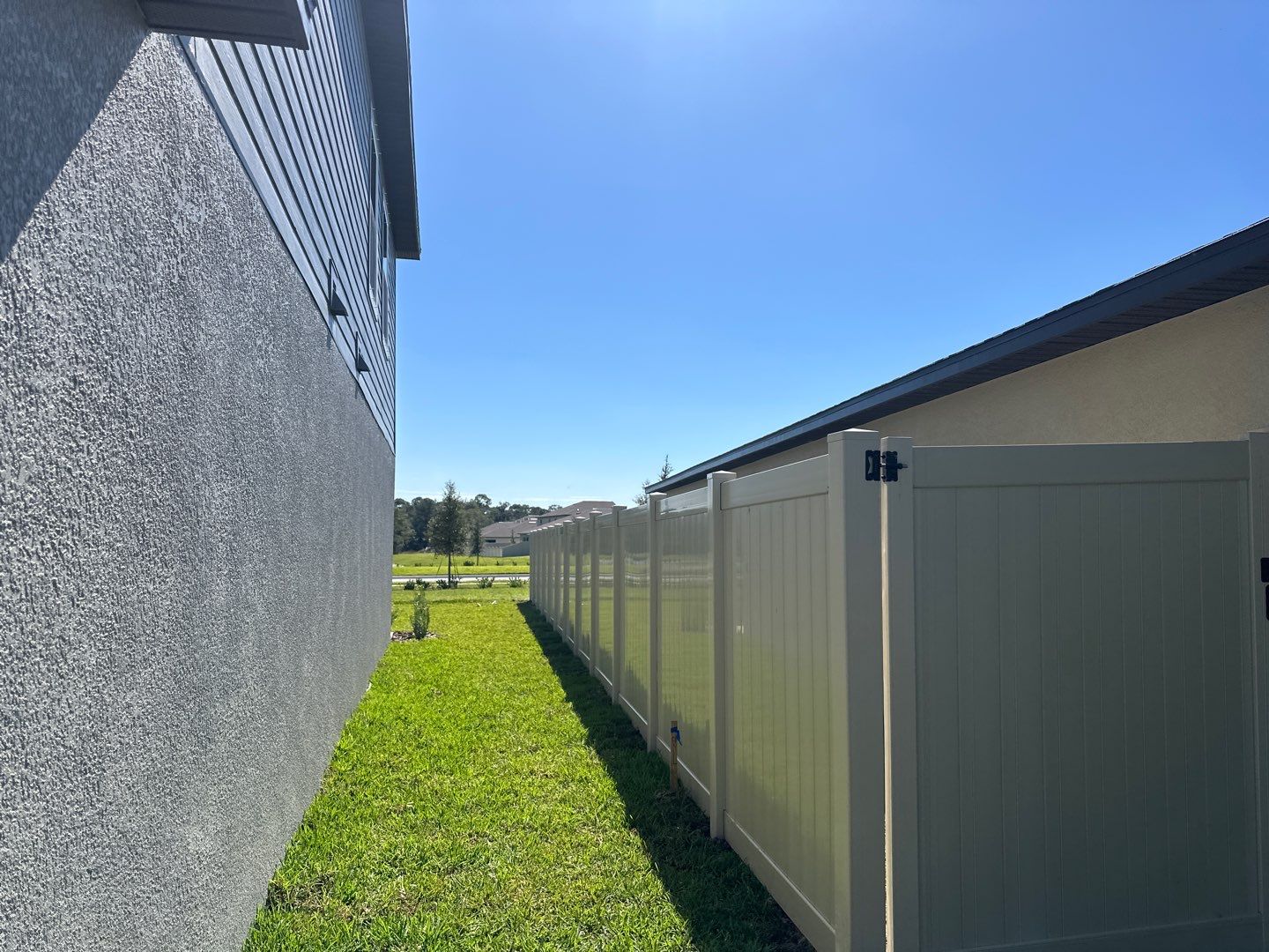 Vinyl Fence Installation using 6ft Tan Vinyl Privacy Fence by Asap fence and gates, LLC