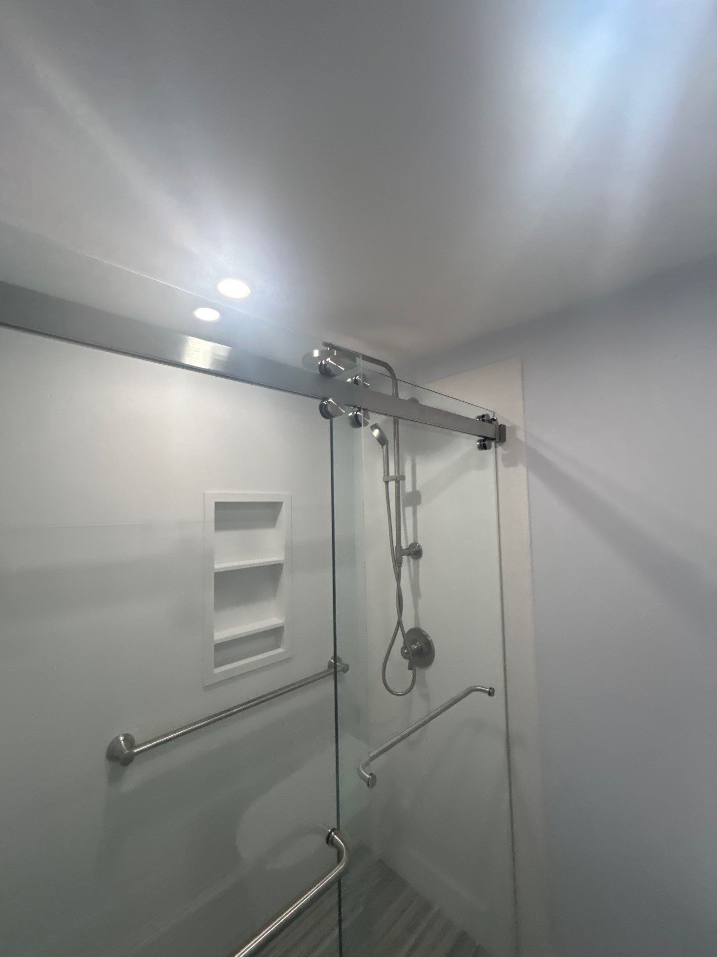 Bathroom Remodel using Tempered Shower Glass by Cheshire Glass Company