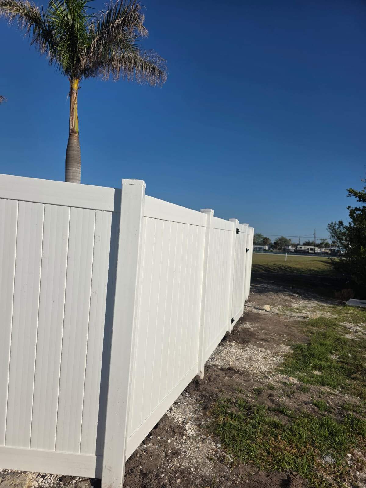 White Aluminum Railing Installation for Commercial Property in Port Charlotte by True Fence LLC