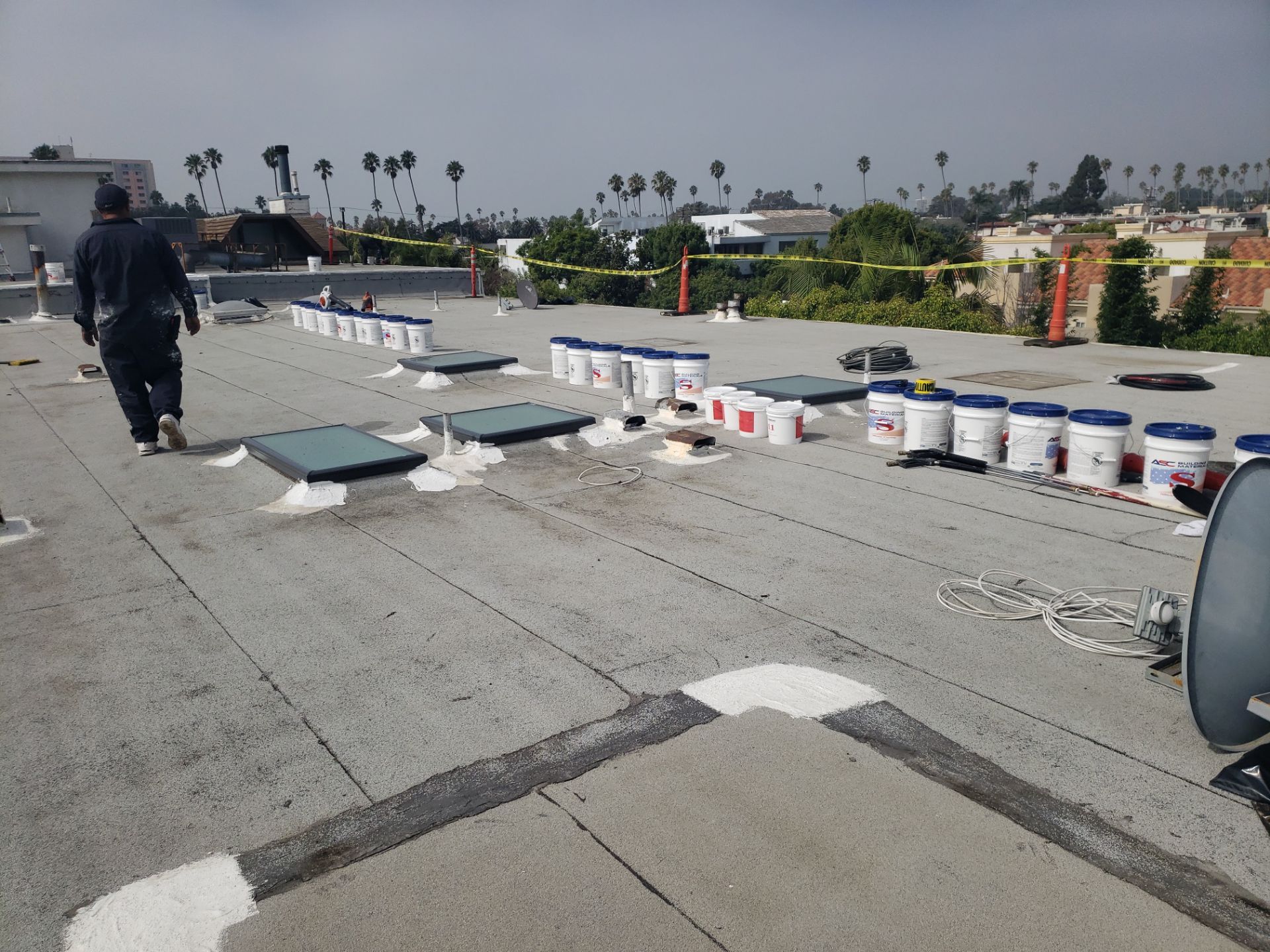 Commercial Roofing Repair using Silicone Coating by Hull Brothers Roofing