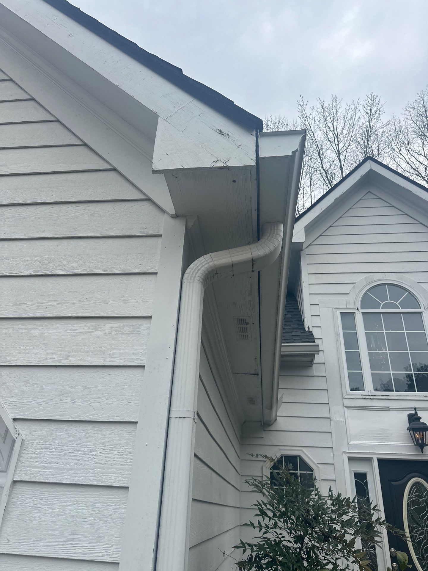 Alpharetta, GA Siding & Exterior Painting with Black Trim Before & After by Nelson Exteriors
