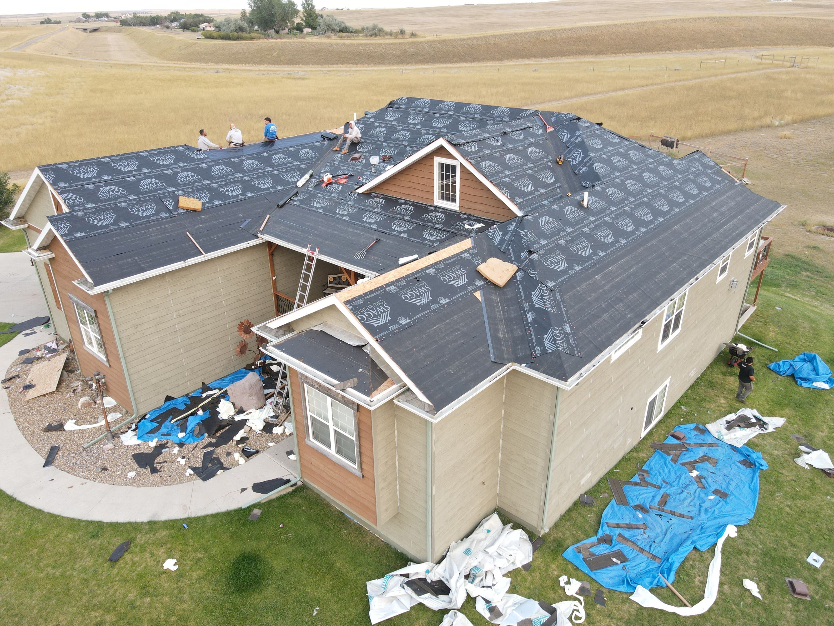 Residential Roofing Installation using GAF Shingles in Havre, MT by swagg construction