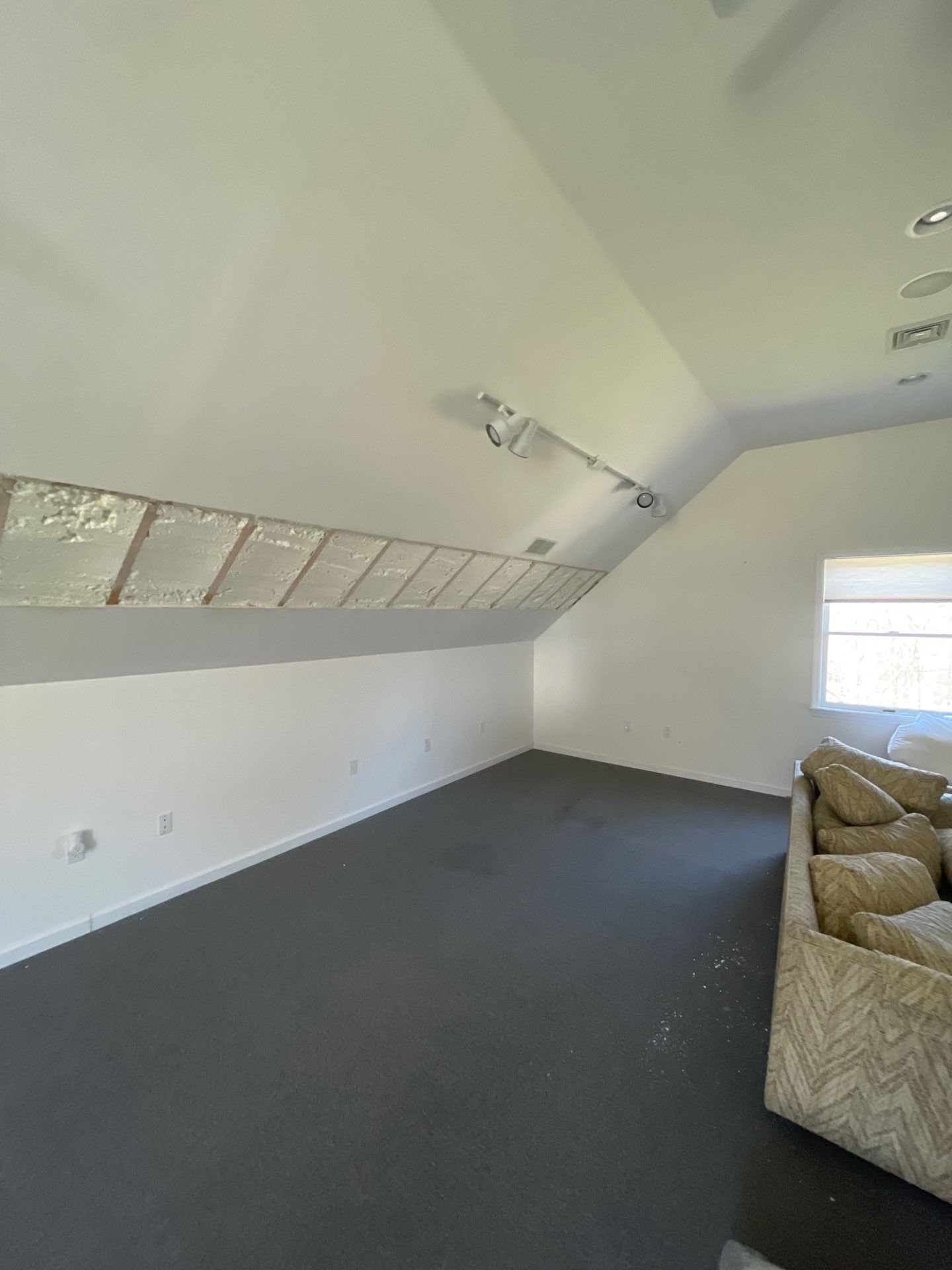 Attic Insulation using open cell spray foam by NYS Foam & Energy