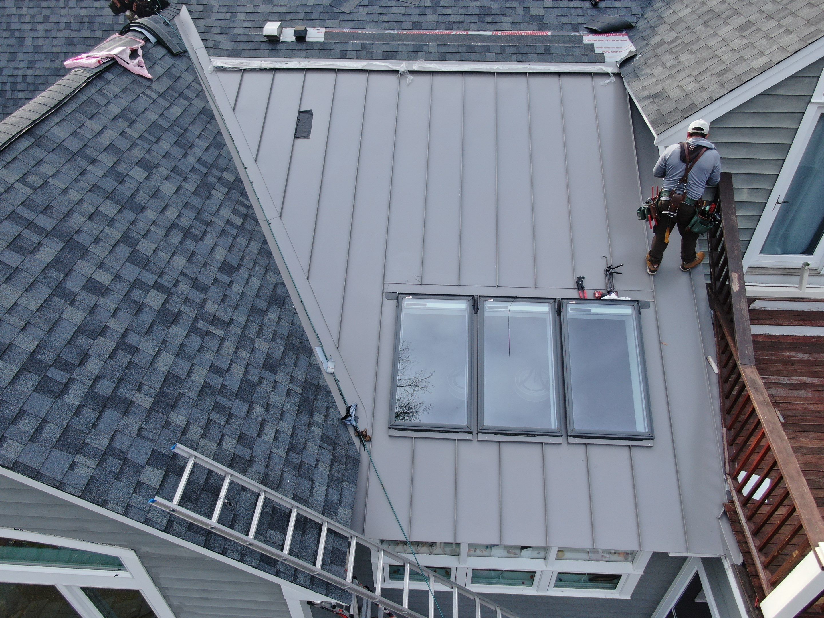Project: Full Roof Replacement — Asphalt Shingle + Standing Seam Metal by Mighty Dog Roofing of Greater Middlesex County