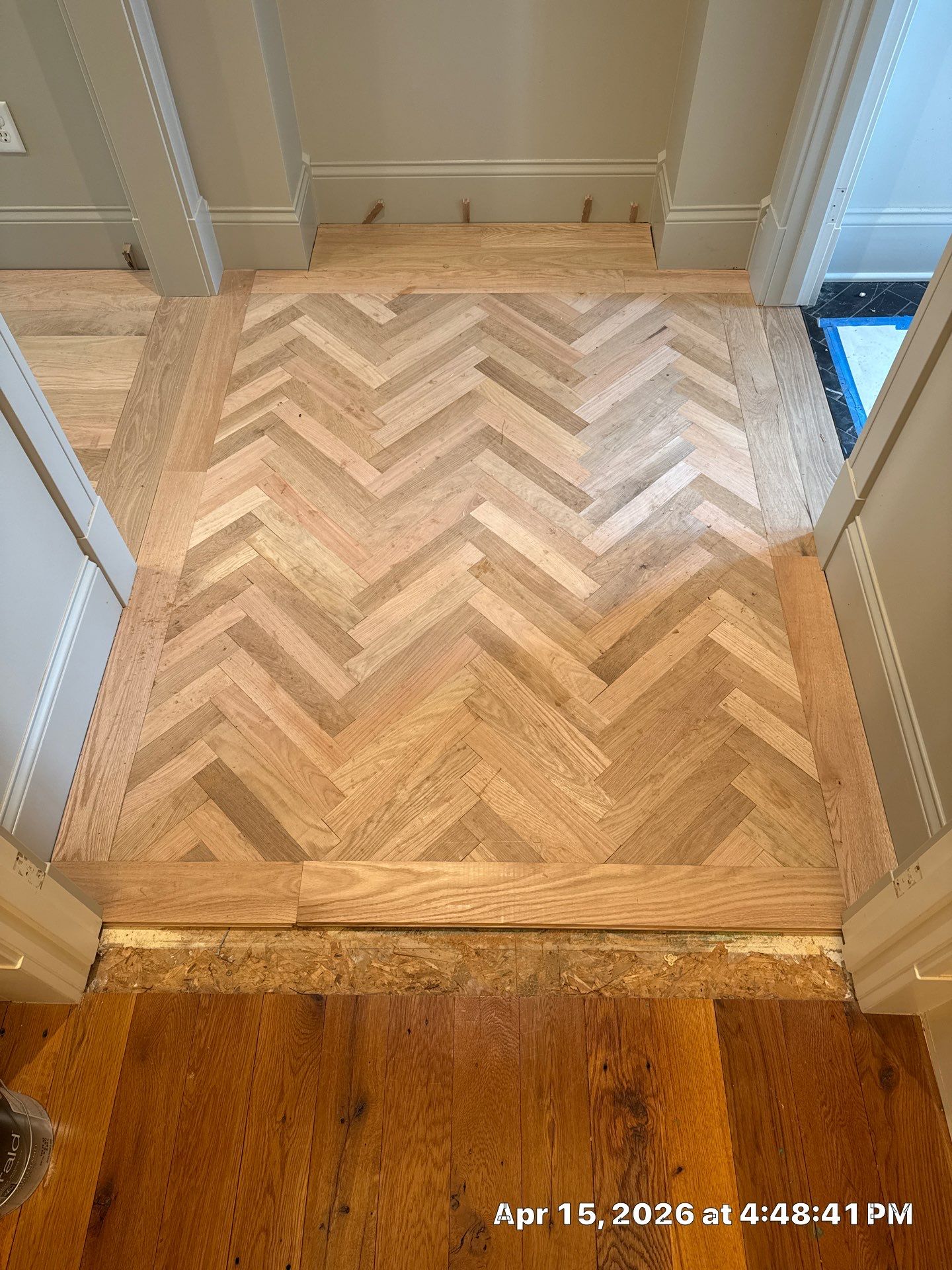 Sand and Finish, Herringbone Feature! by RTBaldwin Hardwood Floors