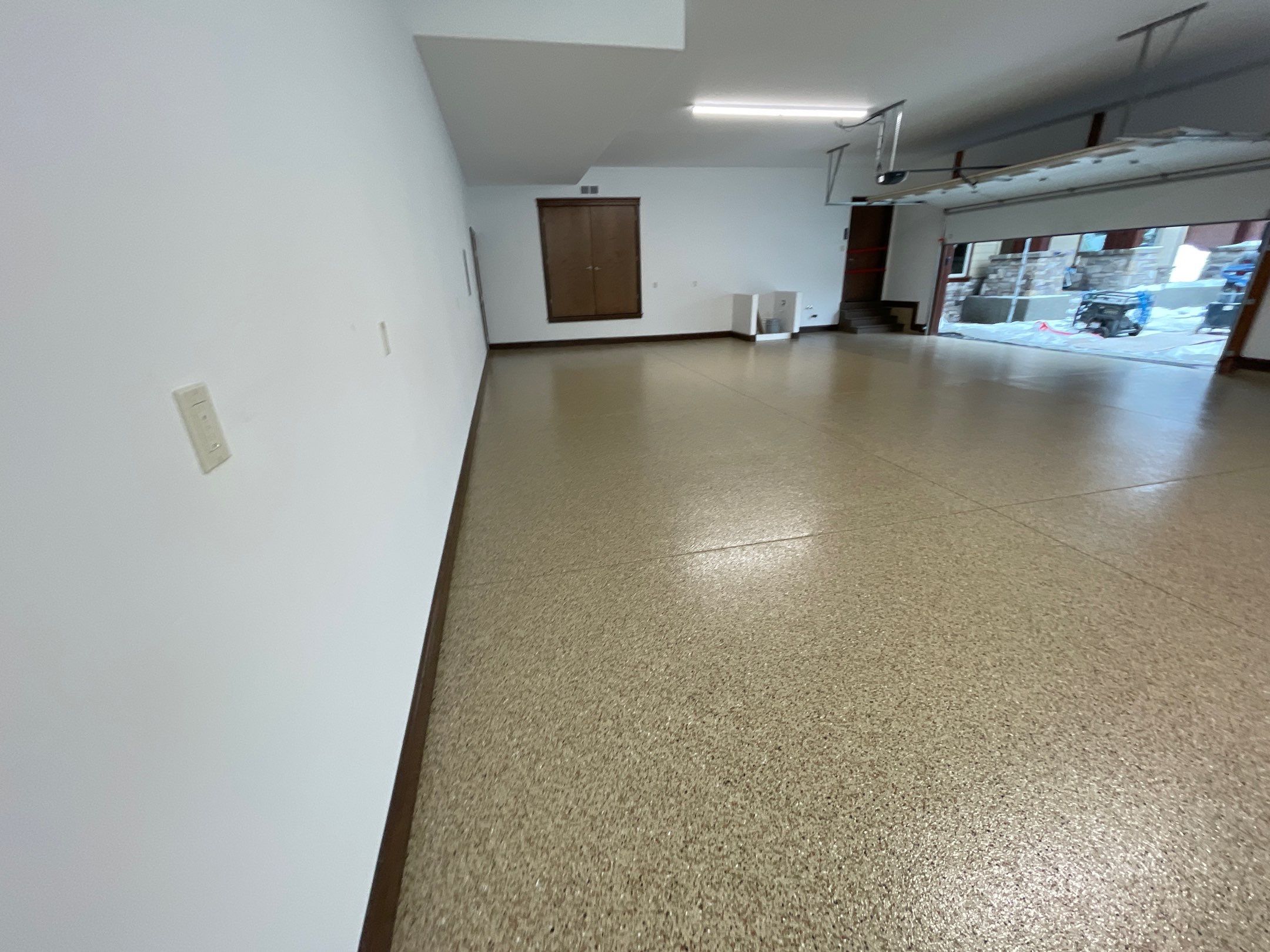 Garage Transformation using Pecan by Croc Coatings, LLC