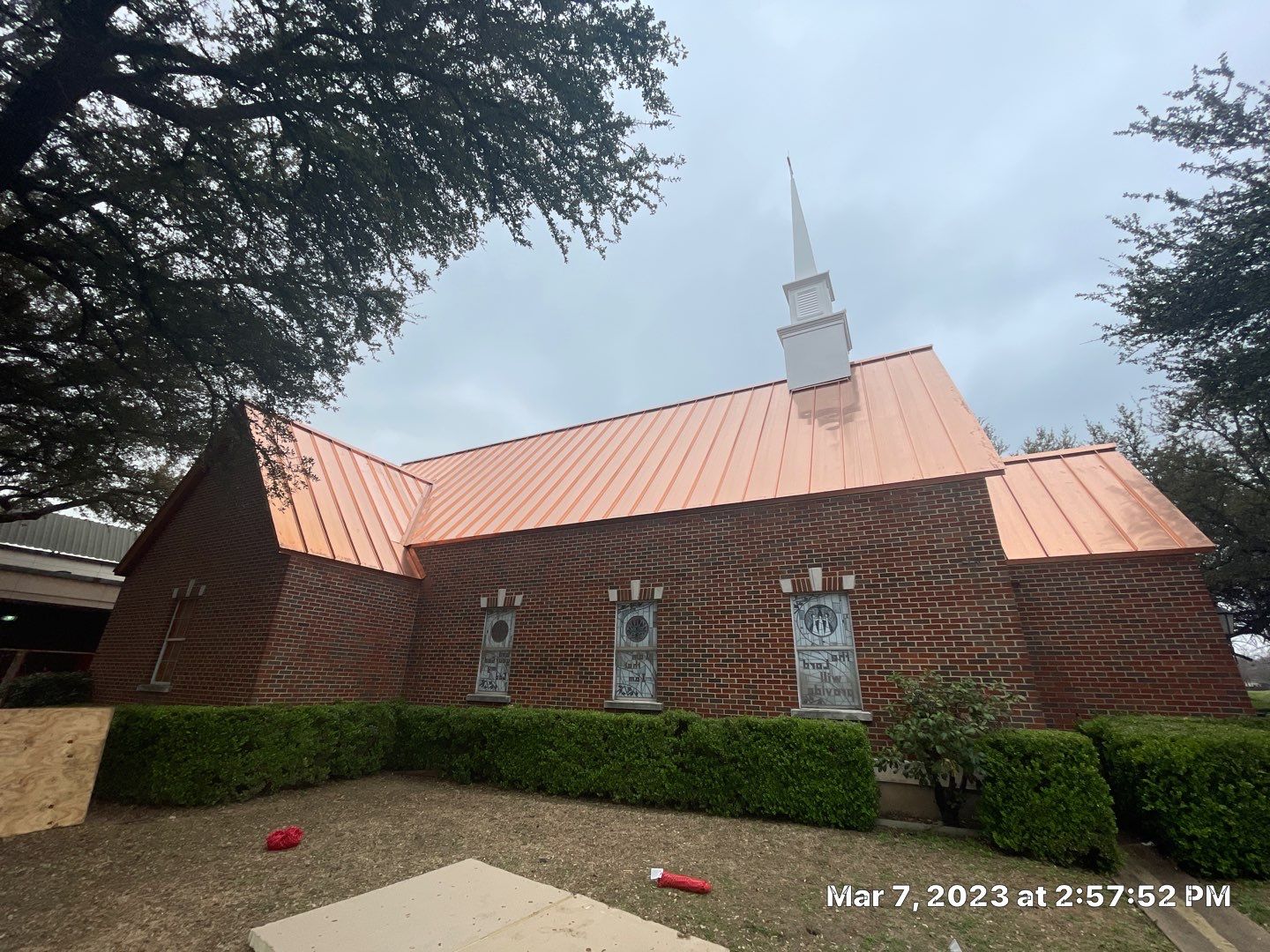 Custom Copper Standing Seam Roofing System  by Springtree Restoration 