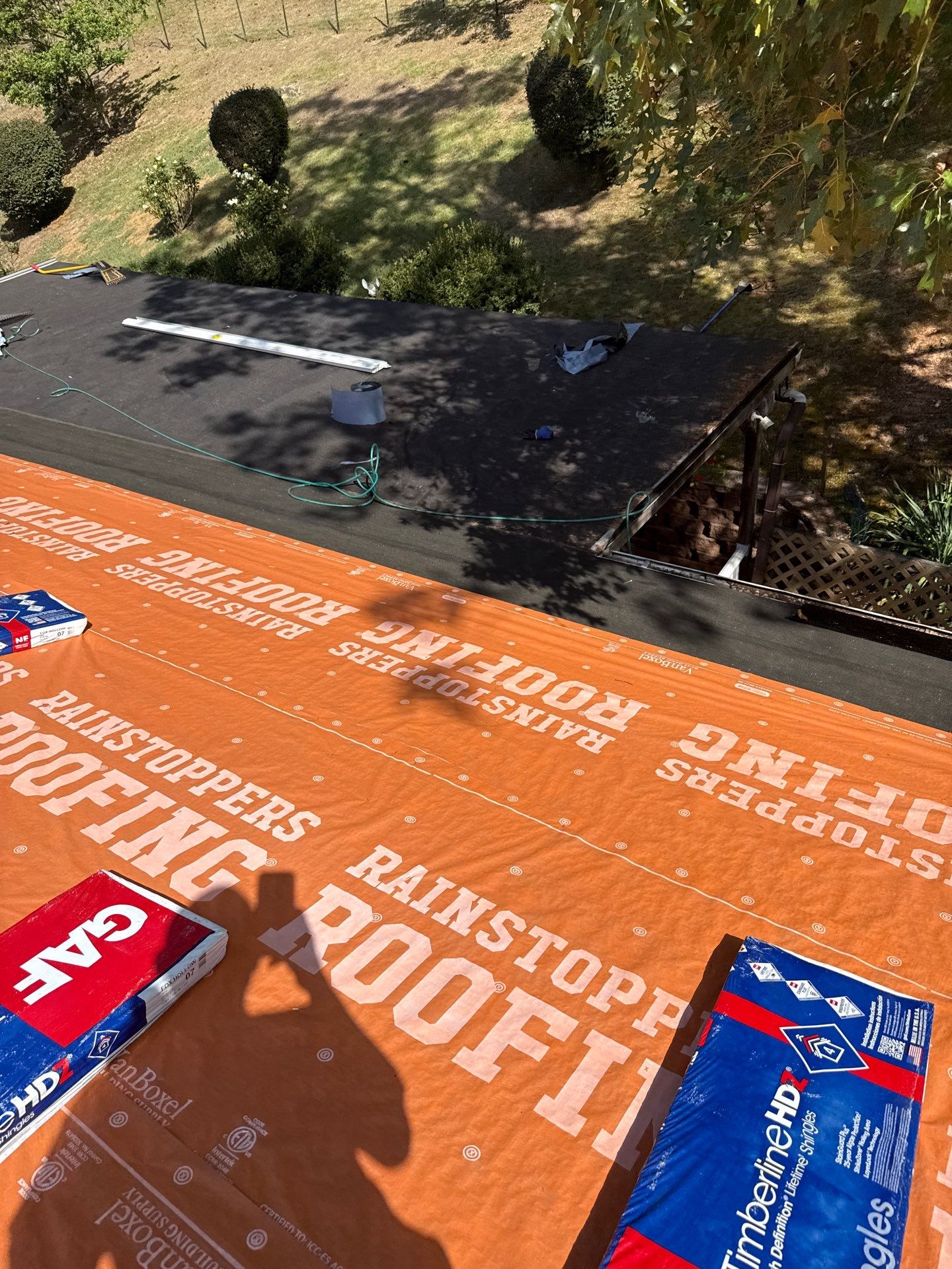 Residential Roofing Installation using GAF Timberline HDZ Fox Hollow Grey by Rainstoppers Roofing