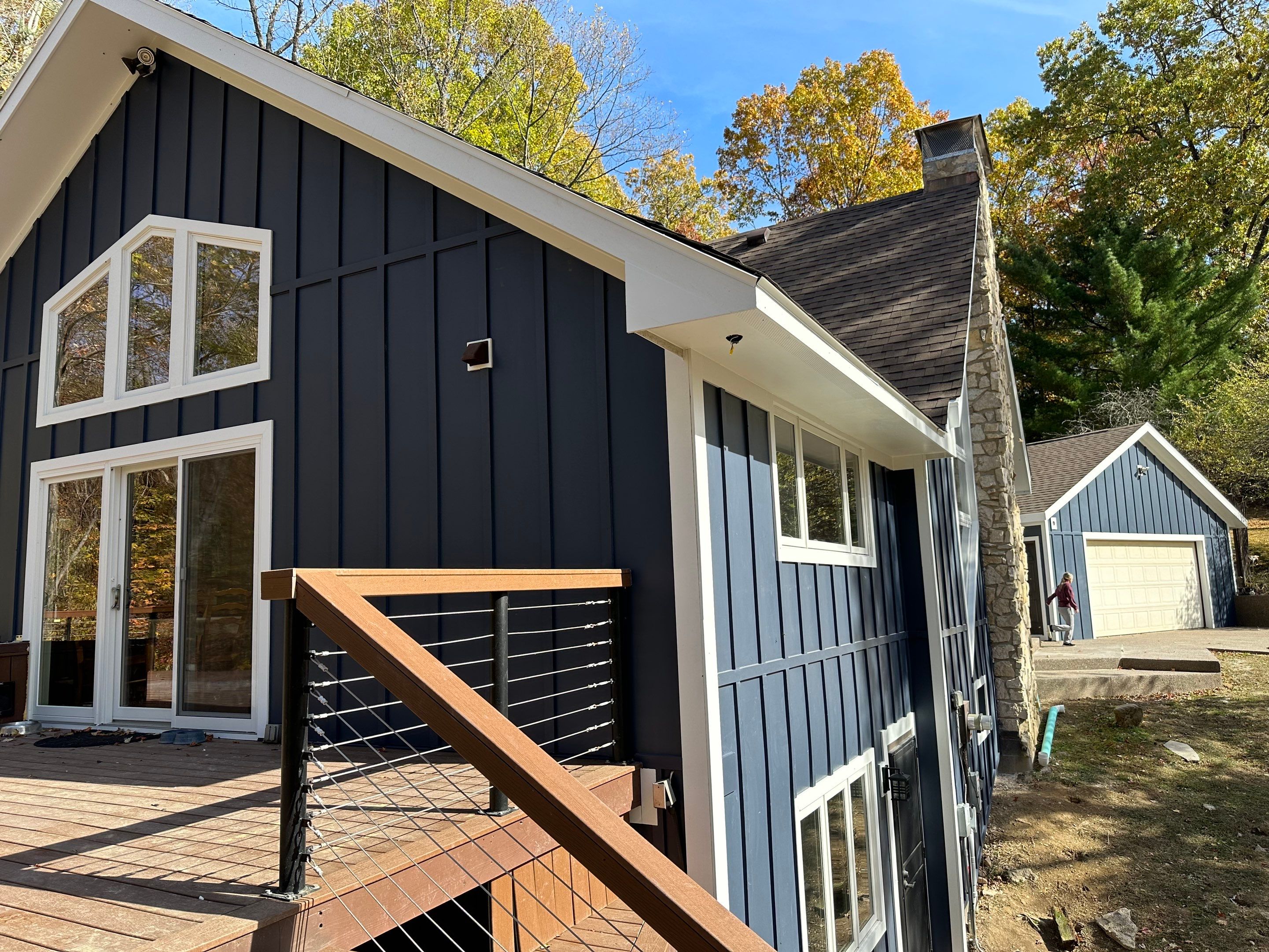 Siding Installation using James Hardie Board & Batten Siding by Best Roofing & Siding Company