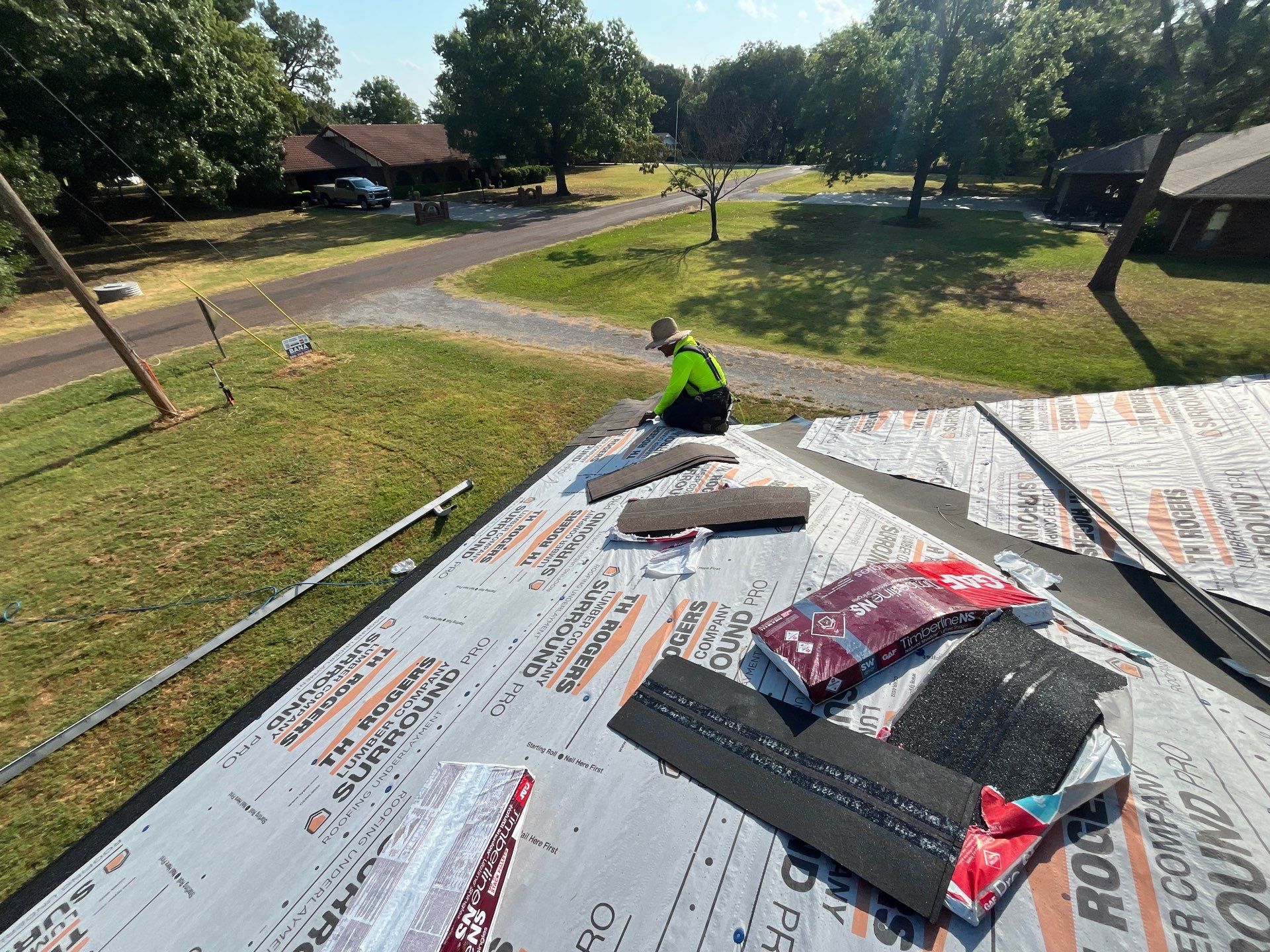 GAF Timberline Architectural Shingle Roof Replacement in Wynnewood by BANA Roofing and Solar Supply