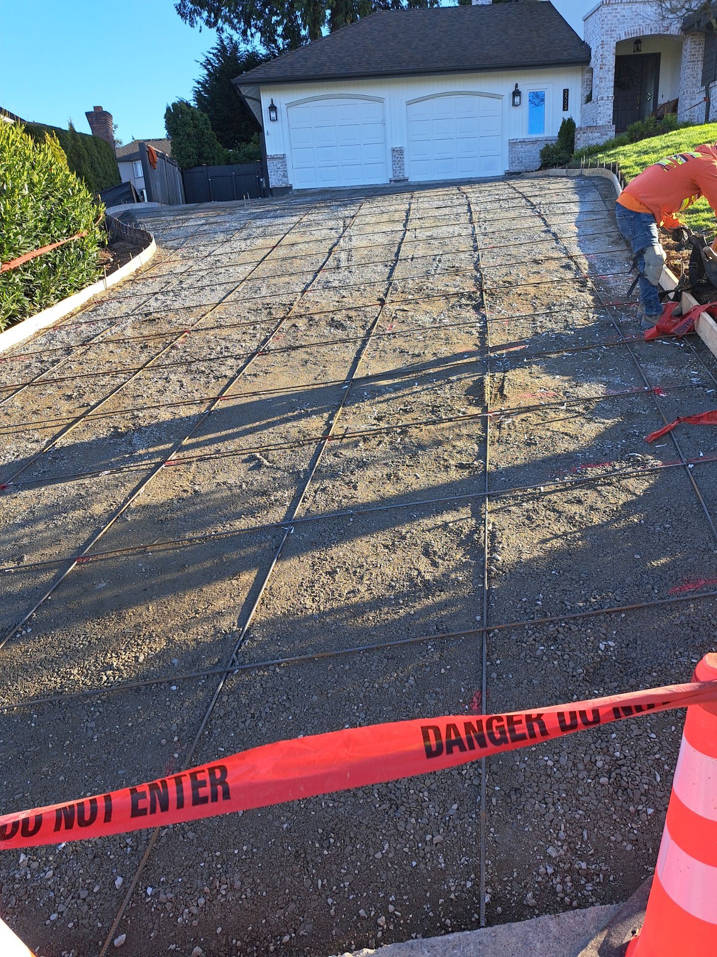 John | Stamped Concrete Driveway Makeover by Jireh Asphalt & Concrete Inc 