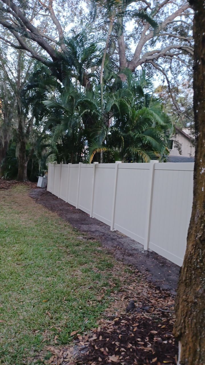 Sarasota, FL 6ft. Tall Tan Vinyl Privacy Fence  by Asap fence and gates, LLC