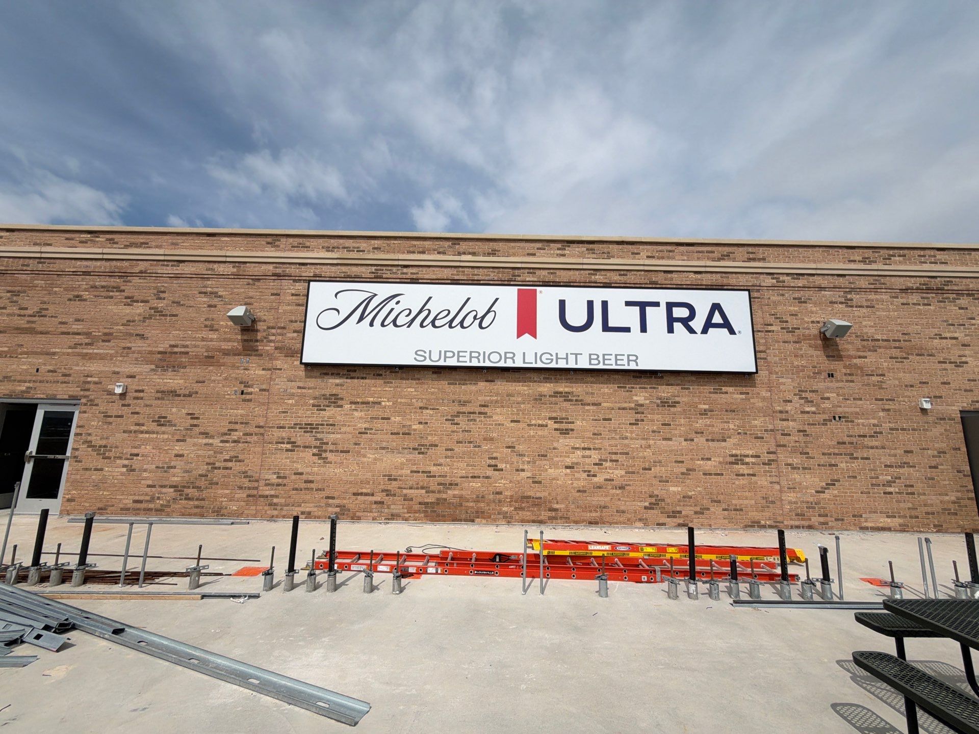 South Bend Stadium Event Building and Premium Suite Signage Installation by Hayes Design co