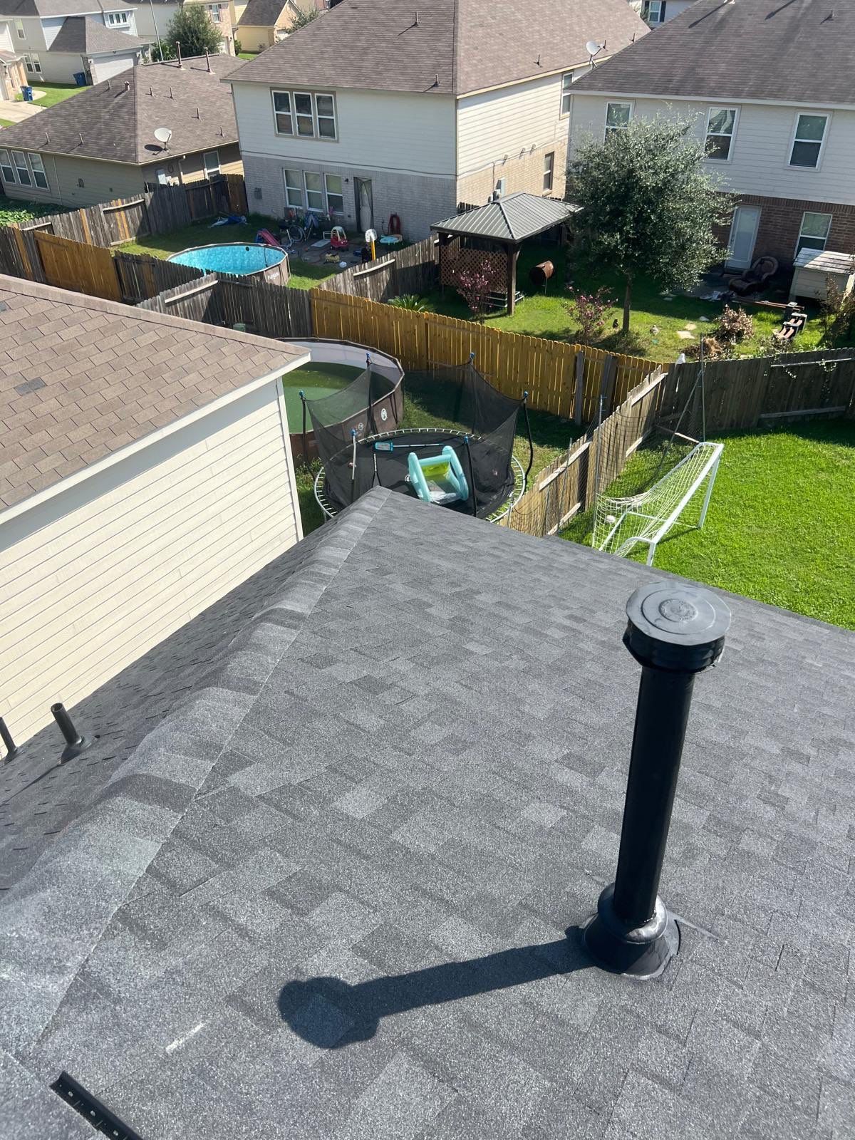 Residential Roofing Installation using Tamko Heritage® Series Rustic Black by CAP Roofing and Construction LLC