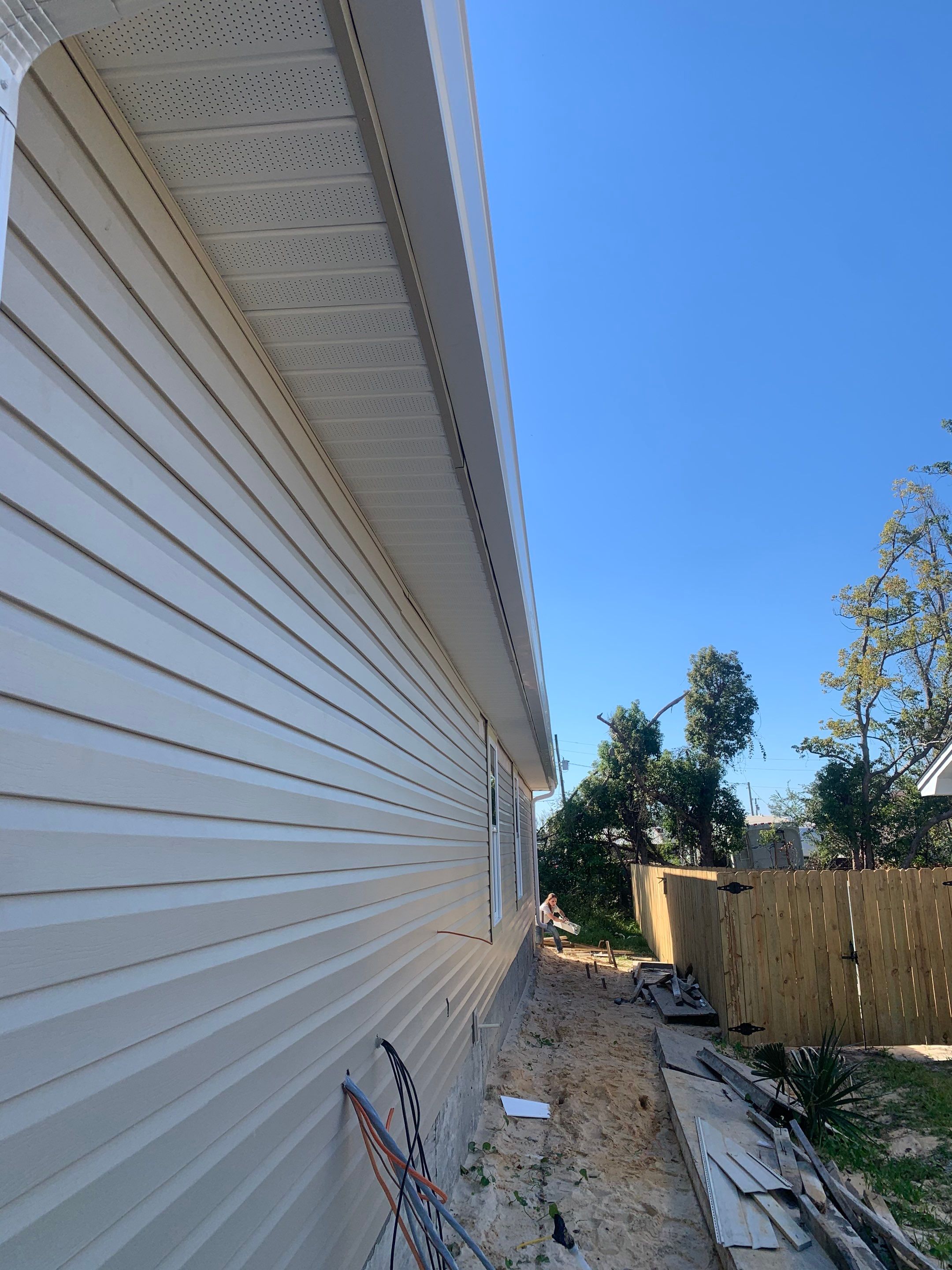 Soffit and Fascia Replacement and Gutter Installation using K-Style Gutters by Gutter Professors