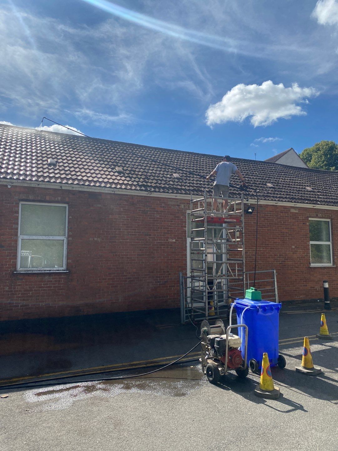 Roof Clean  - Moss Removal - Gutter Clean using Mosmatic FSC and Biocide by Ges Exterior Cleaning ltd