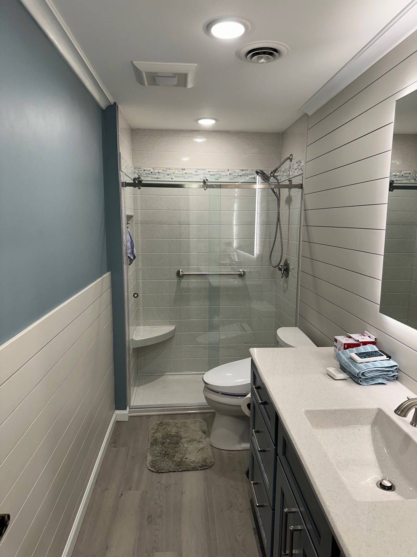 Diane's Basement Bath Remodel by Kitchen Works LLC