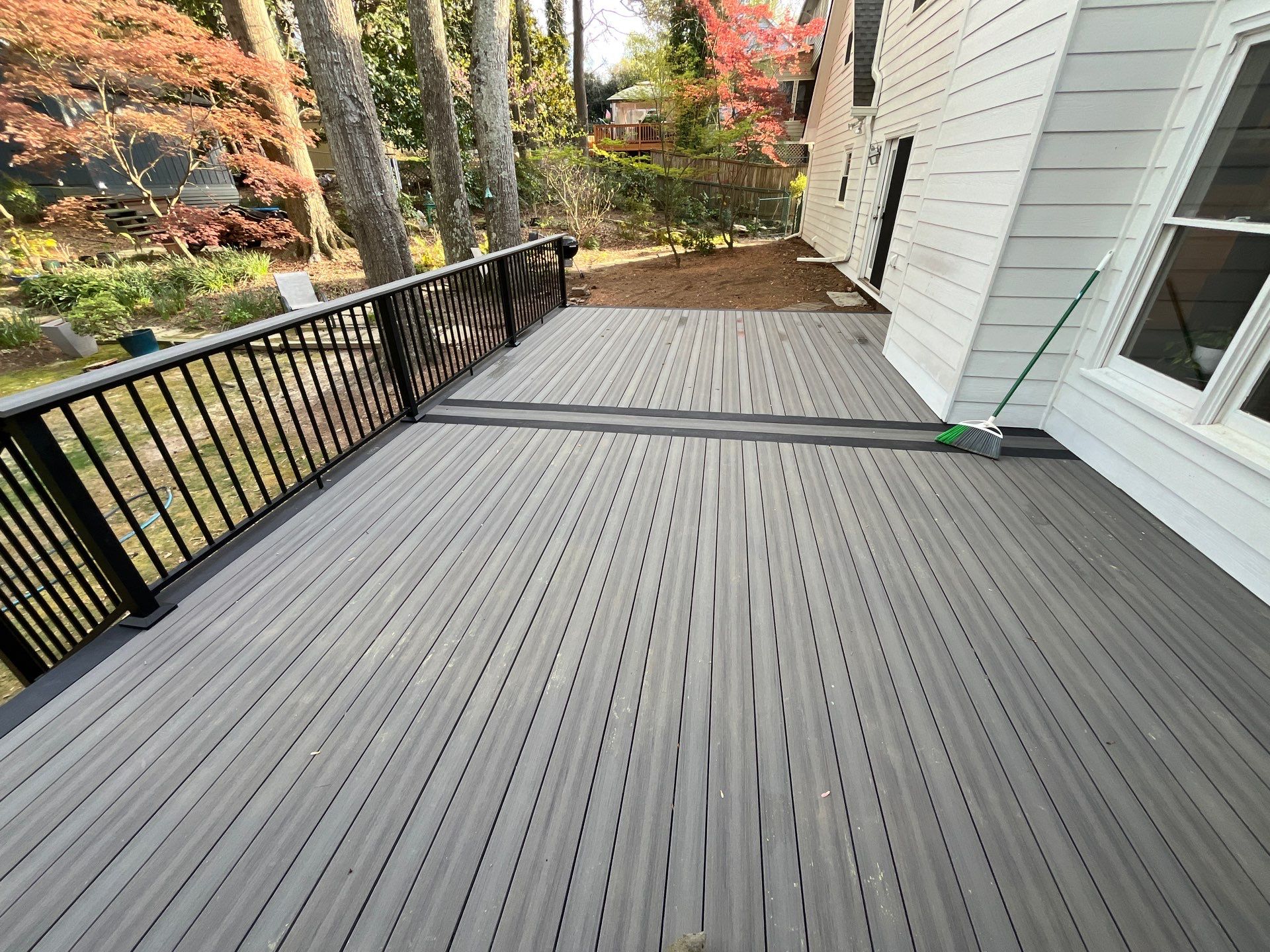Deck Resurface using Deckorators Voyage Series and ALX Contemporary Cable Railing by Nelson Exteriors 