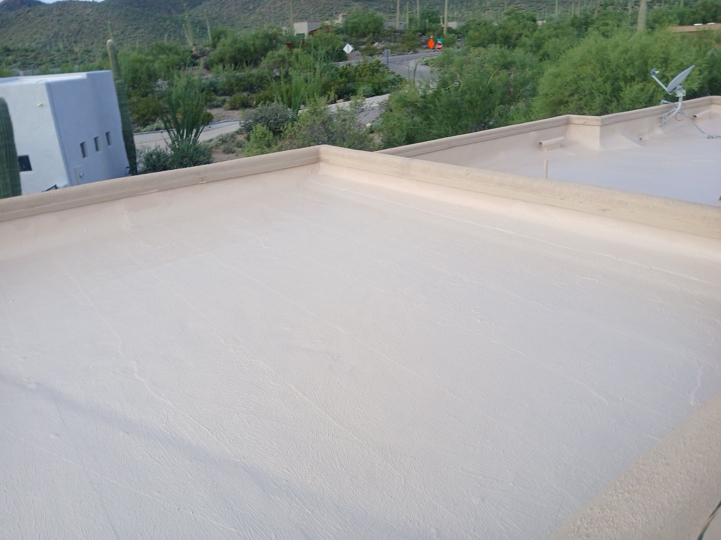 Residential Flat Roof Elastomeric Coating and Restoration in Tucson by West Coast Roofing AZ