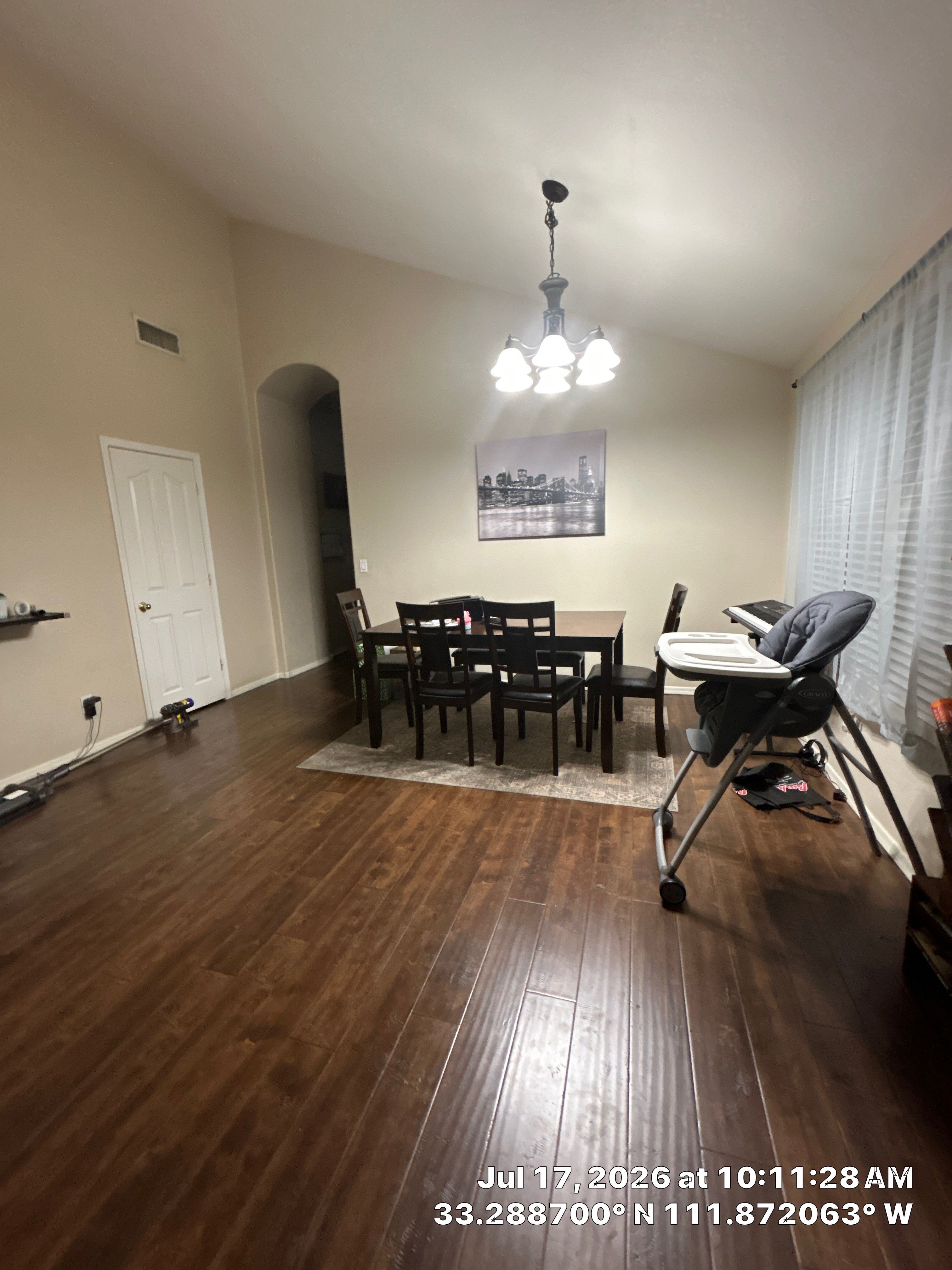 Dark Wood Look Laminate Flooring Installation in Chandler by CompanyCam Sales Demo