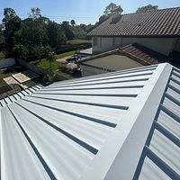 24ga 1.5" Mechanical Seam Regal White  by Total Roofing System The Metal Roof Experts