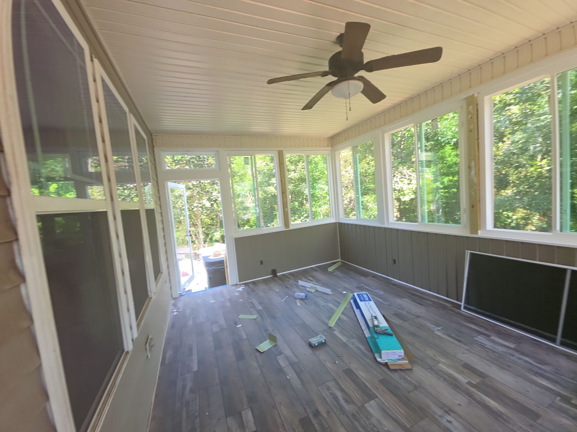 Custom Sunroom Conversion and Screened Porch Addition in Wake Forest by The Remodeling Company
