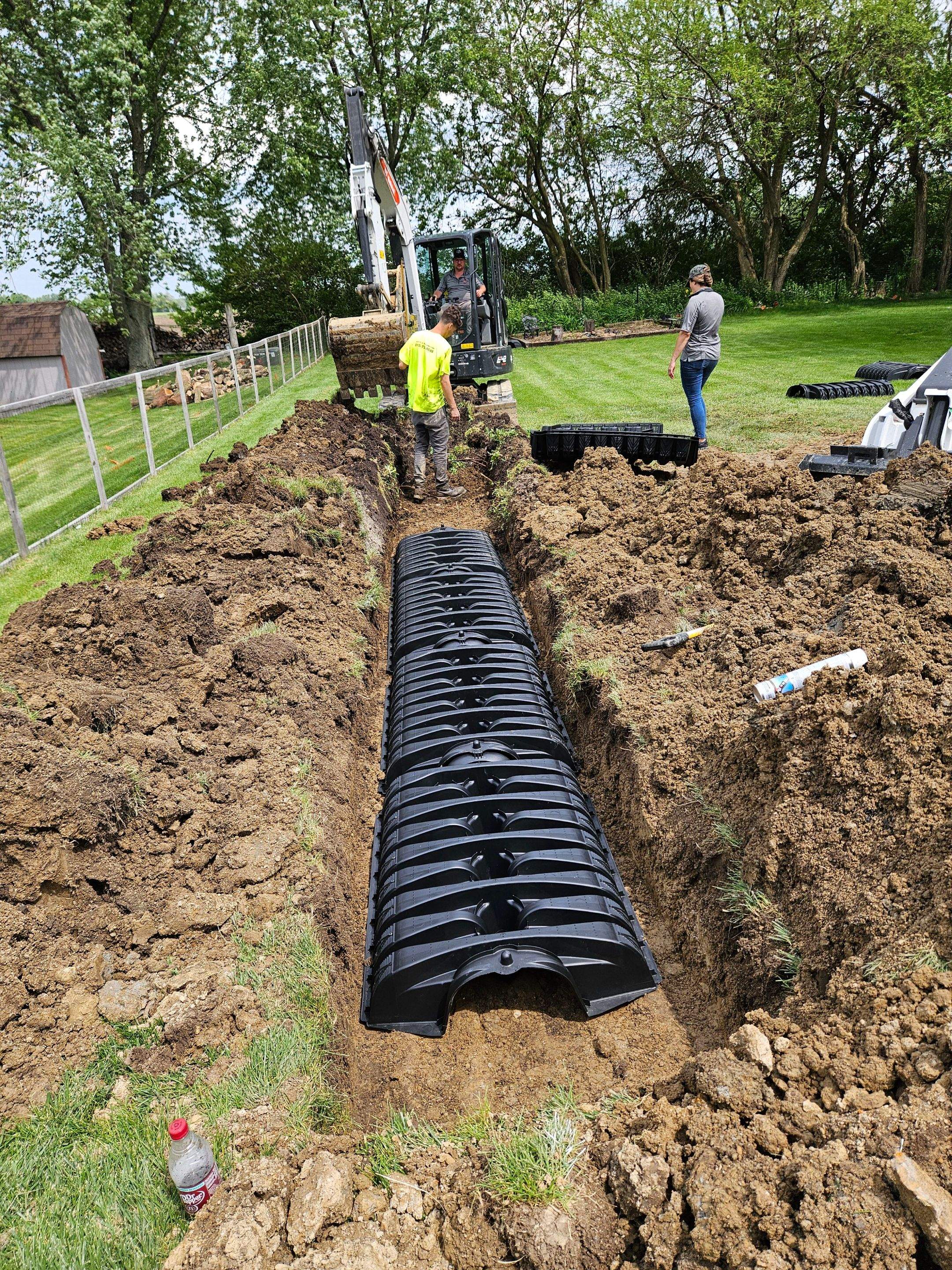 Septic System Installation with Aeration System and Chambers by Allied Water Services
