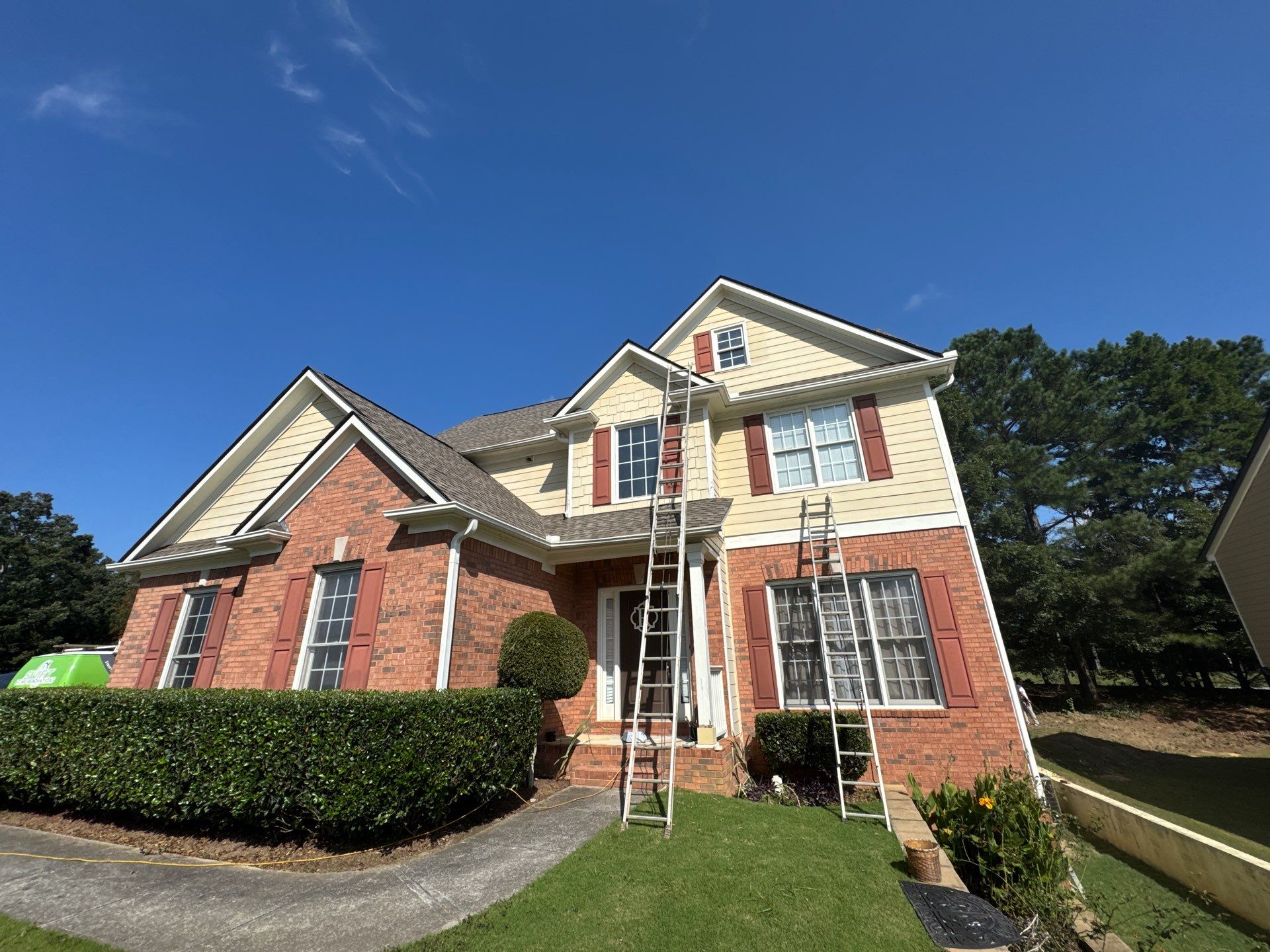 Complete Exterior House Painting and Deck Staining in Lawrenceville by Swift Home Renovations