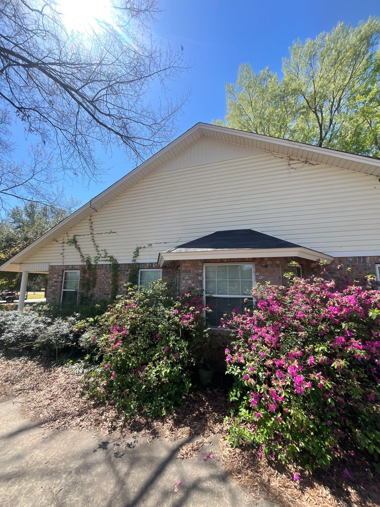 Residential Brick and Siding Exterior Renovation in Sterlington by College Bros Outdoor services