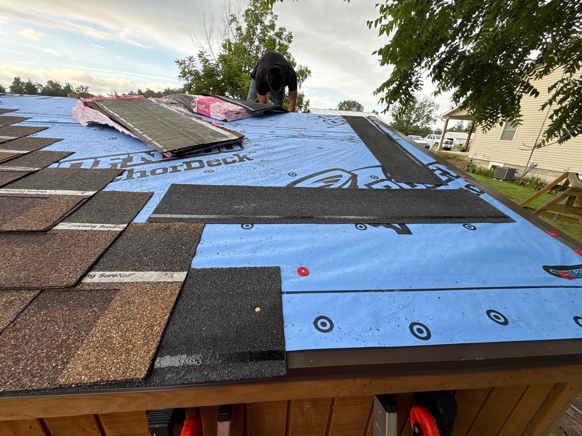 Residential Multi Structure Roofing + Gutter & Downspouts Install  by Titan Commercial & Residential Roofing 