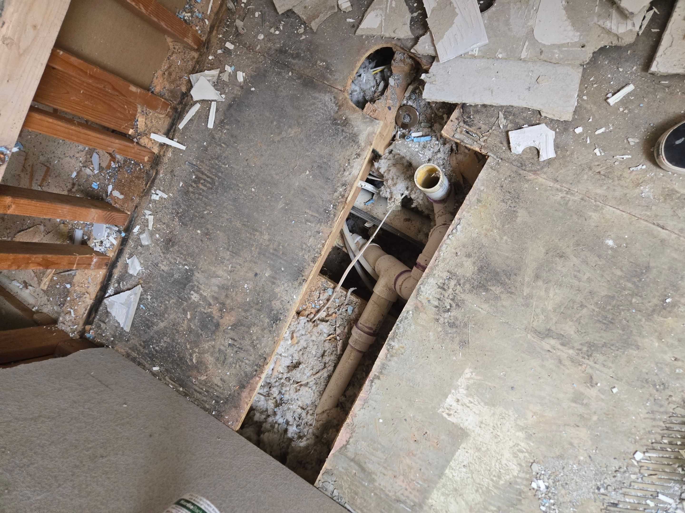 Existing tile shower was a rotting disaster by The Shower Company