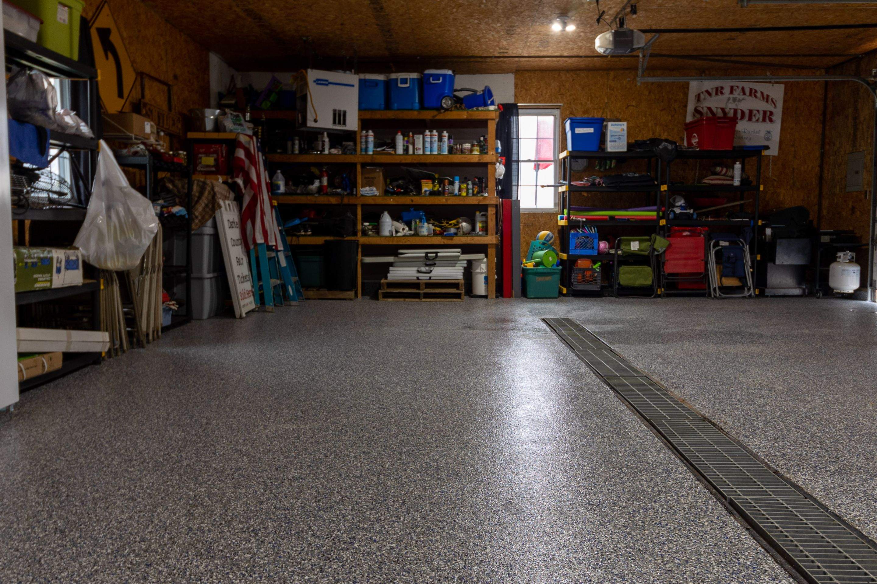 Garage Floor using Galaxy Blue by Your1DayFloor.com