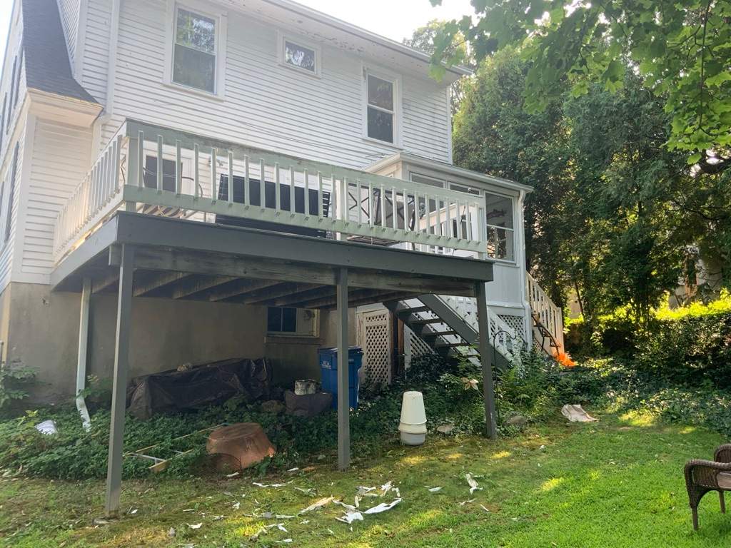 Deck Replacement Using Trex Lineage Jasper, Transcend White Railings by DiGiorgi Roofing and Siding Inc