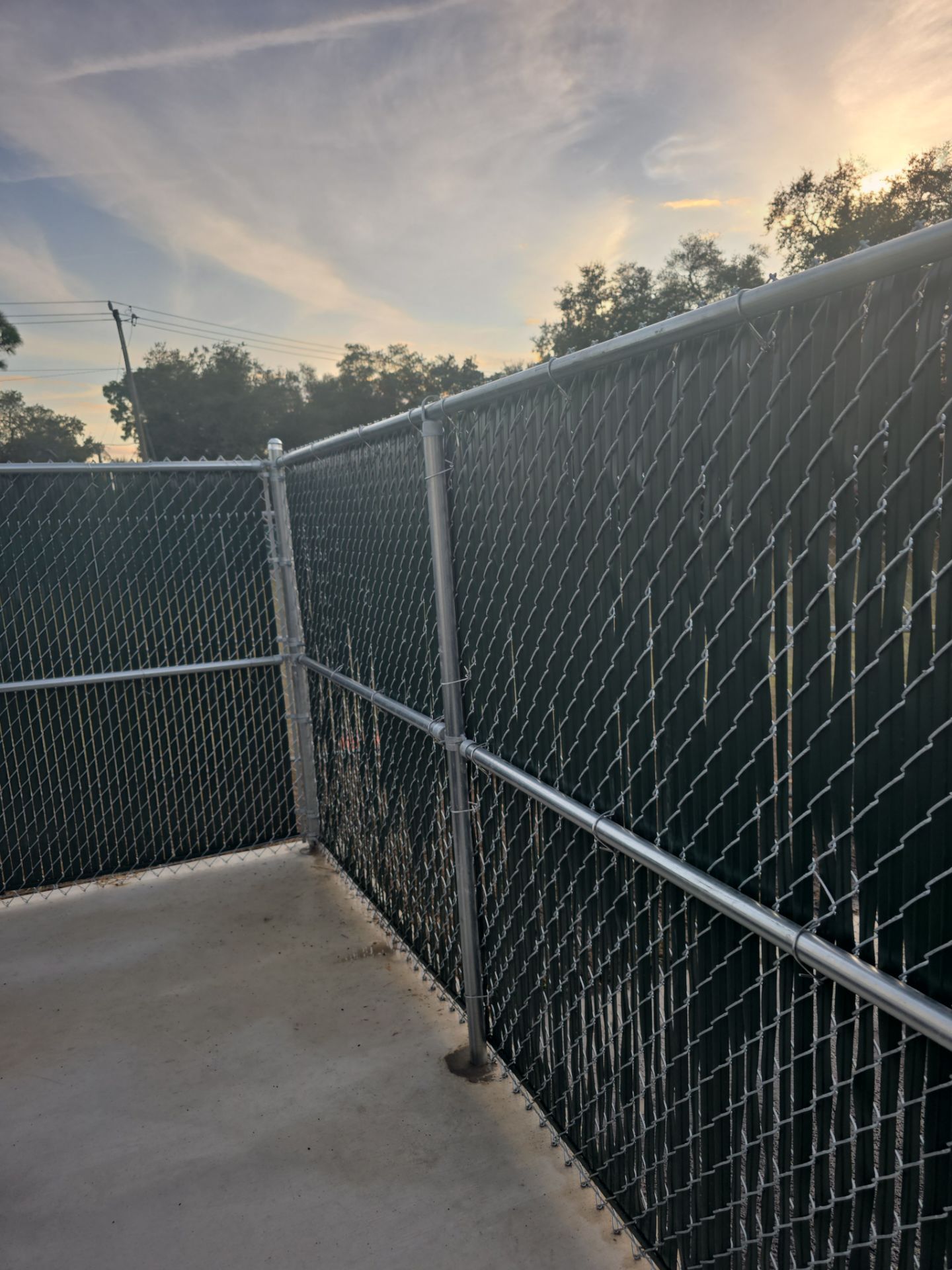 Commercial Chain Link Fence with Slats in Port Charlotte by True Fence LLC