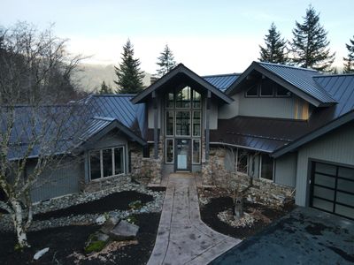 North Bend Roof Replacement using Standing Seam Metal - Dark Bronze