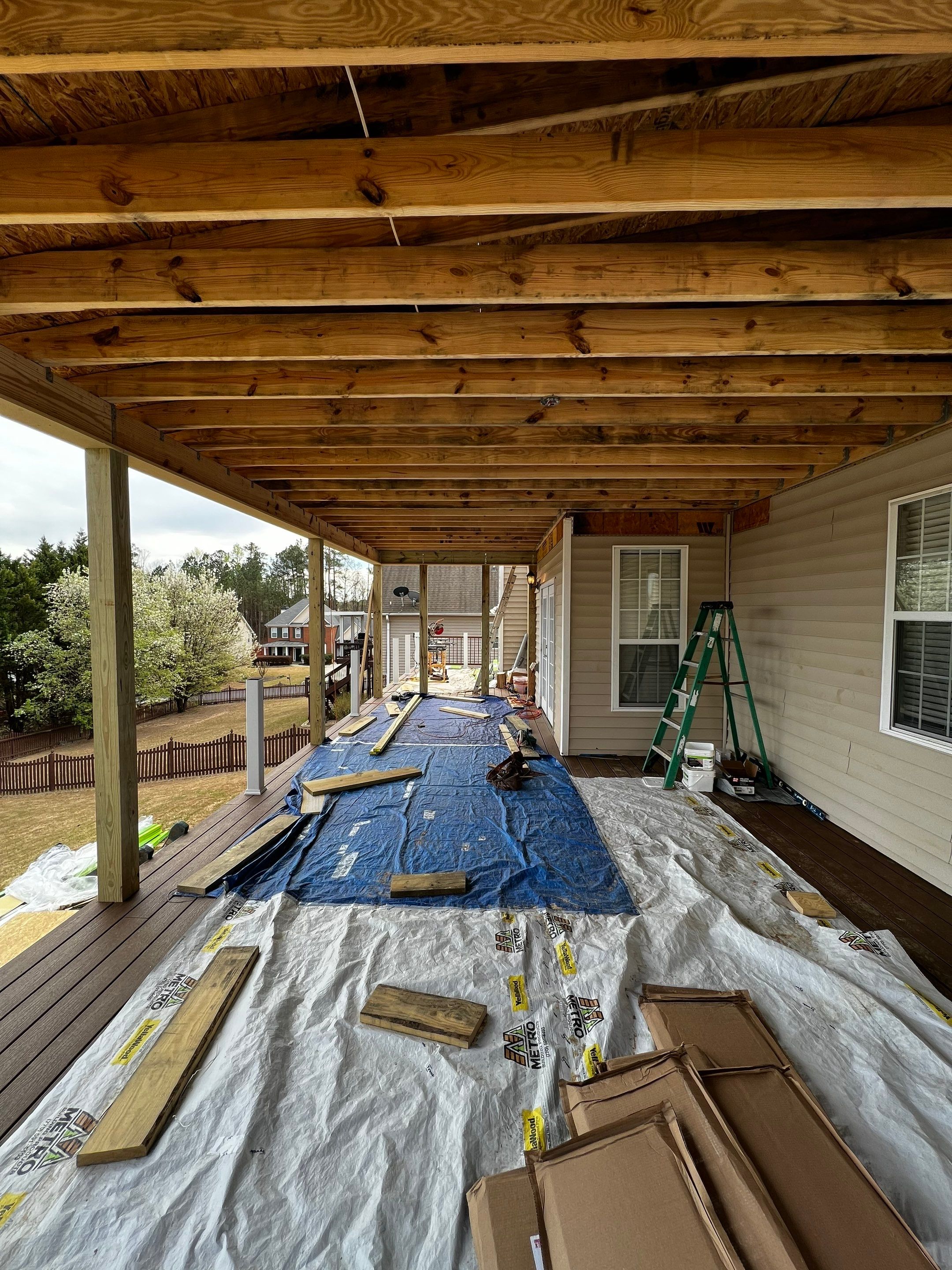 Elevated Screened-In Porch and Deck Construction in Mableton by Swift Home Renovations
