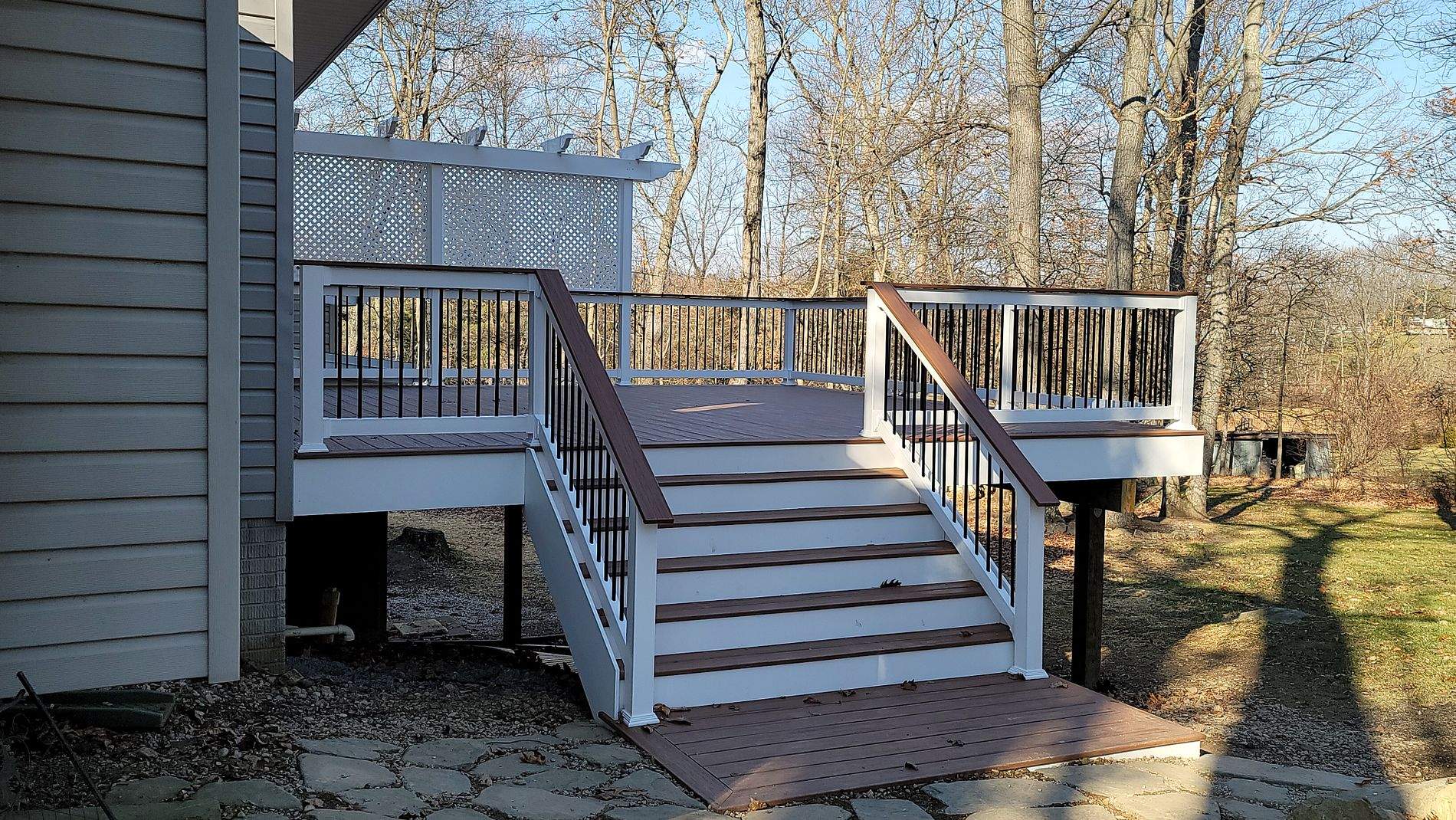 Rebuild deck, exterior wall repair and sliding glass door by Roof Right Inc