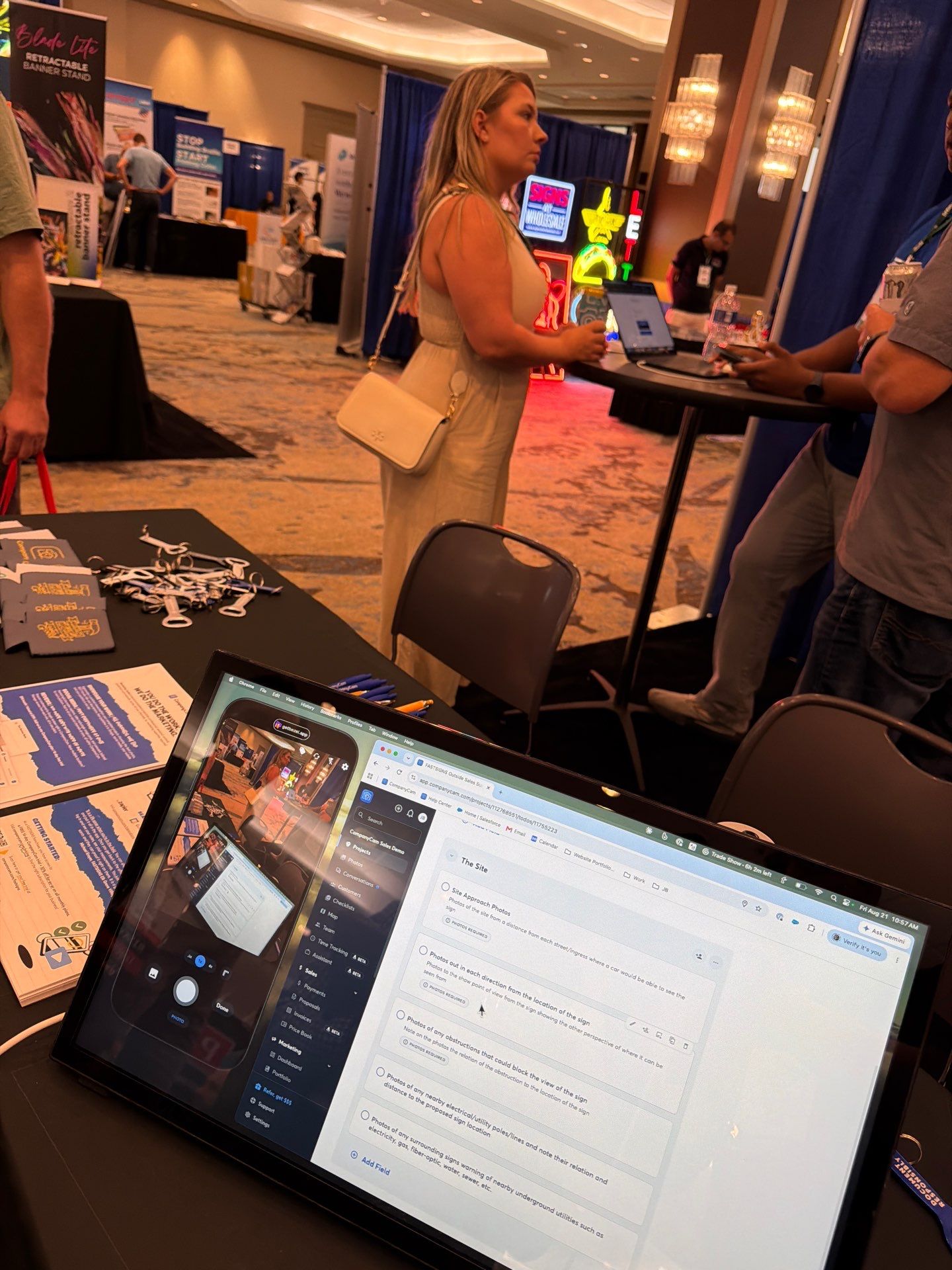 Commercial Exhibit and Branded Booth Installation in Dallas by CompanyCam Sales Demo