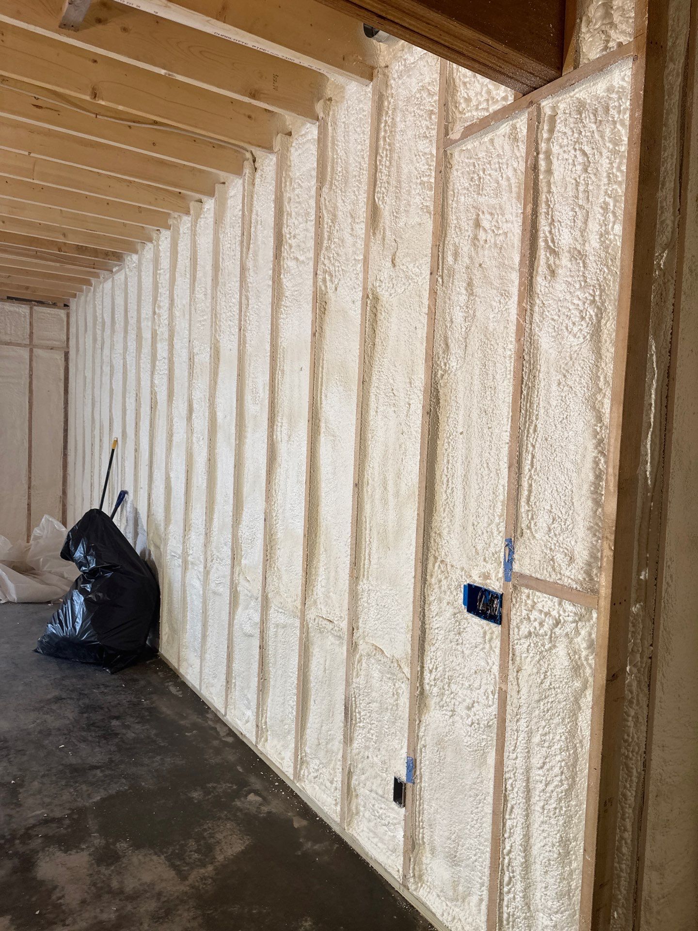 Basement Exterior Walls using Closed Cell Spray Foam by NYS Foam & Energy