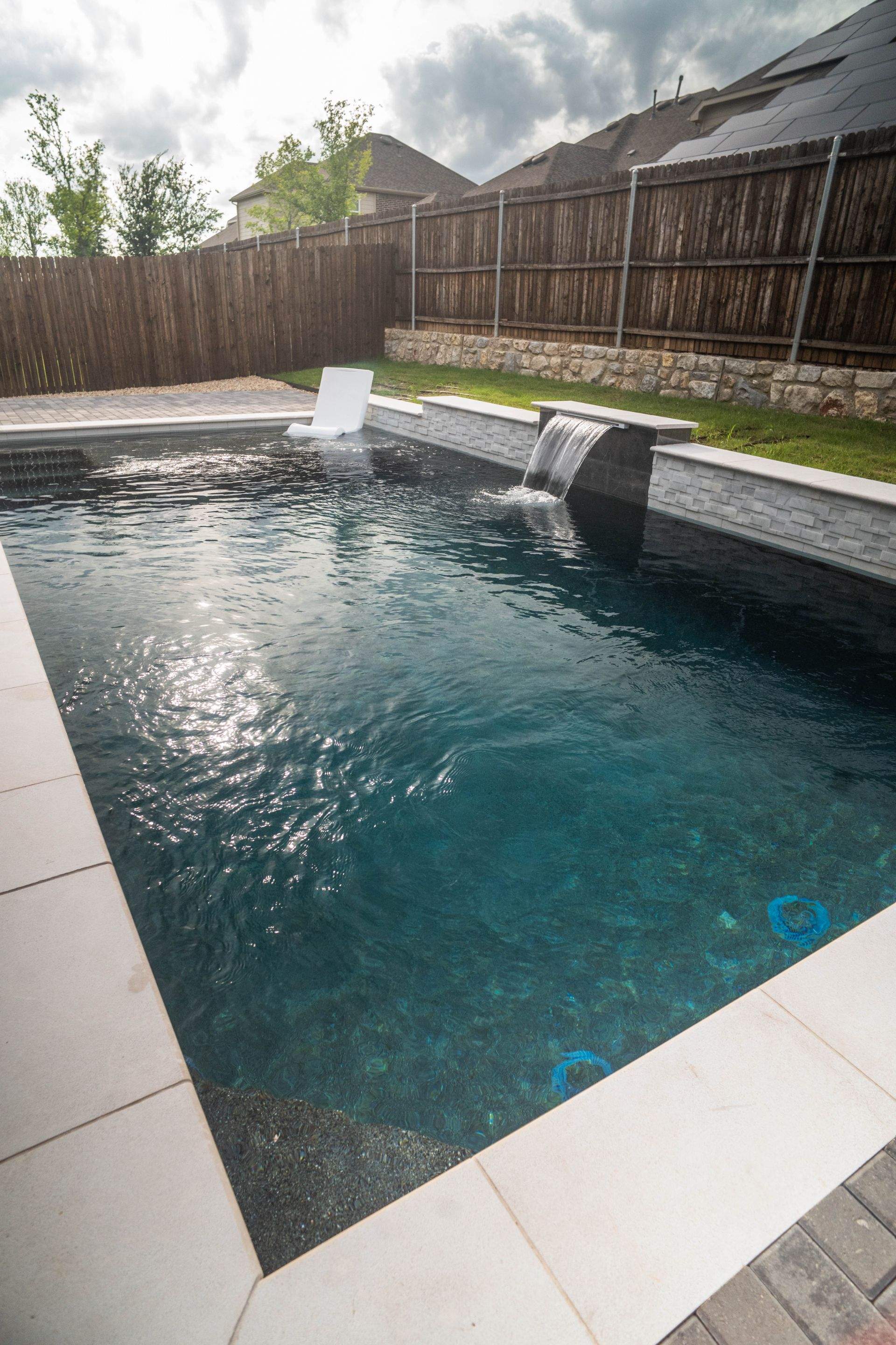 Geometric Pool with Pavers by Pinnacle Pools and Spas - DFW