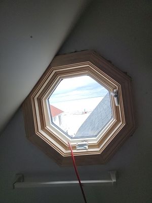 Window Installation using Octagon Wood Window